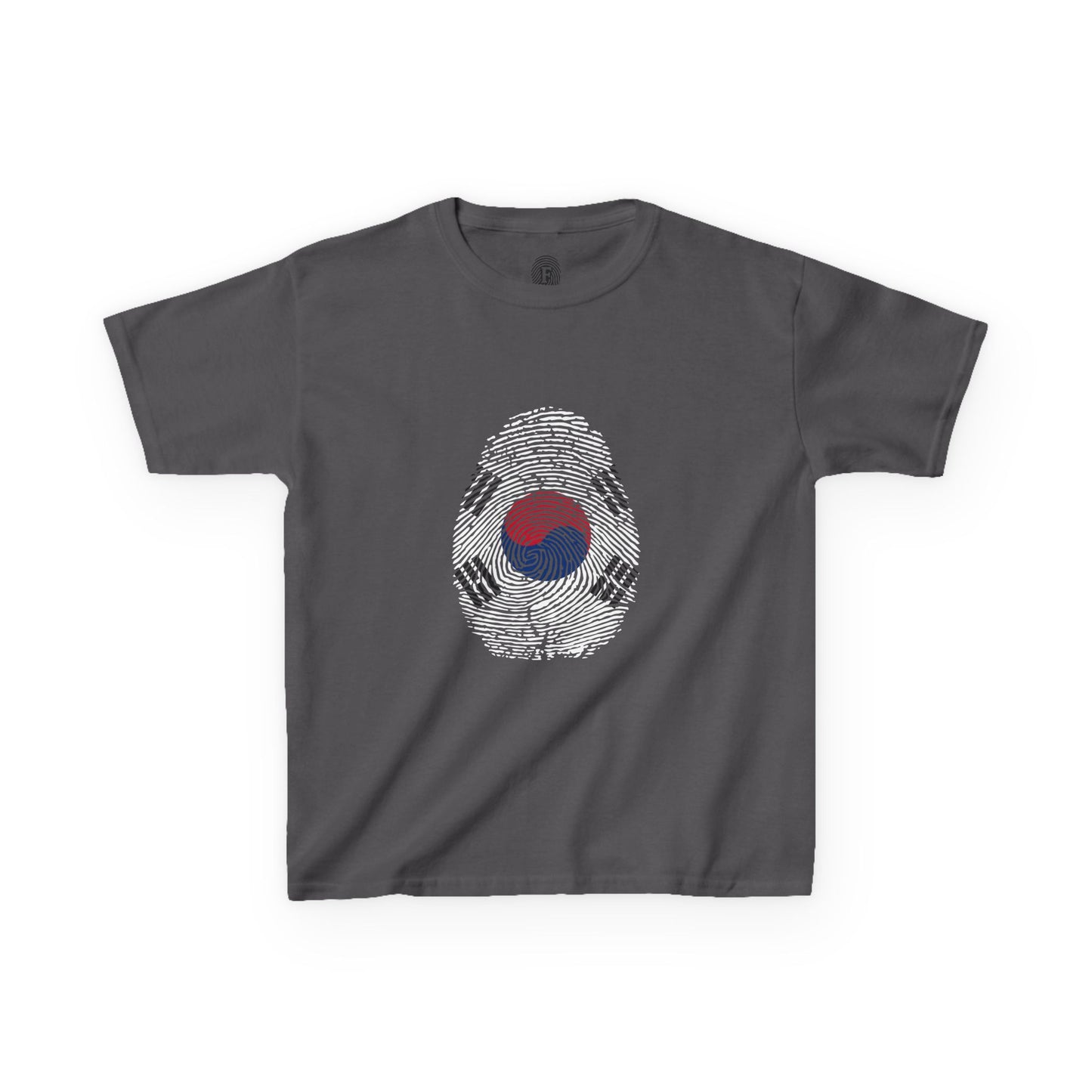 SOUTH KOREA Fingerprint flag Soccer World Cup Fan T-Shirt (KIDS - UNISEX)