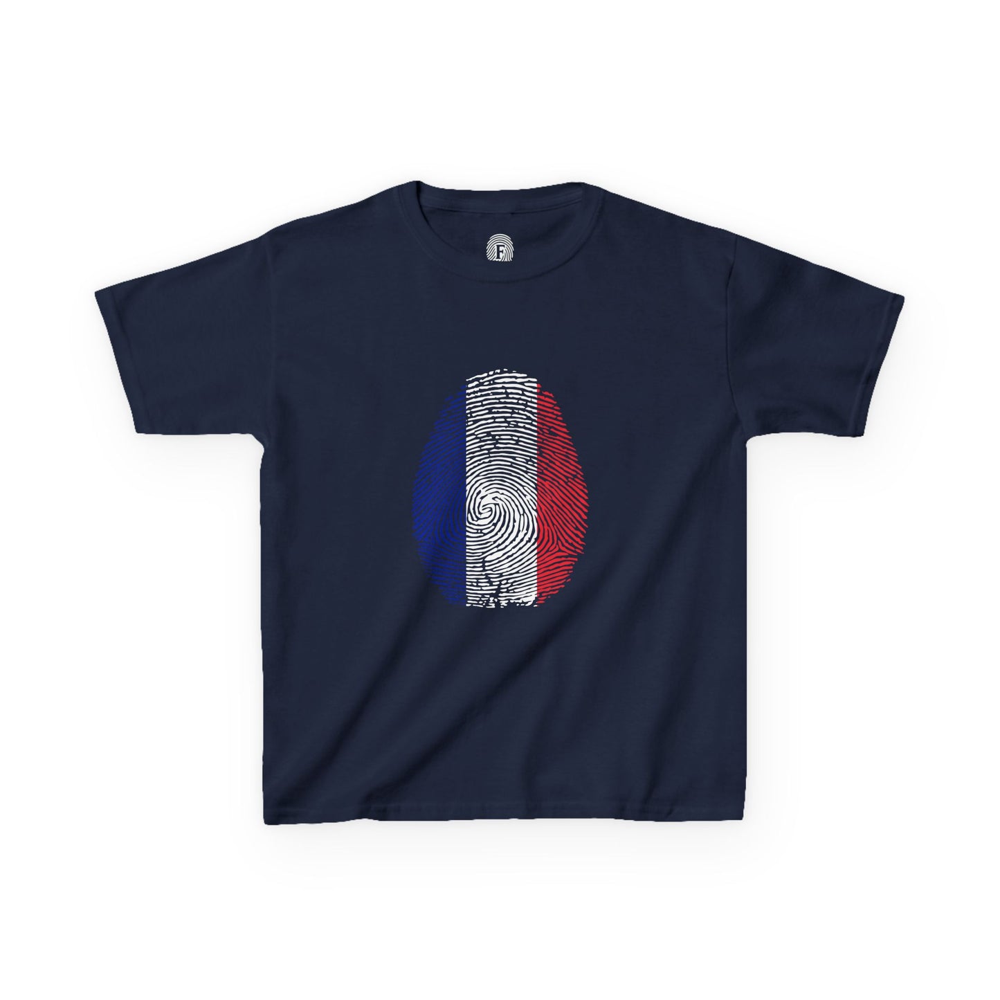 FRANCE Fingerprint flag Soccer World Cup Fan T-Shirt (KIDS - UNISEX)