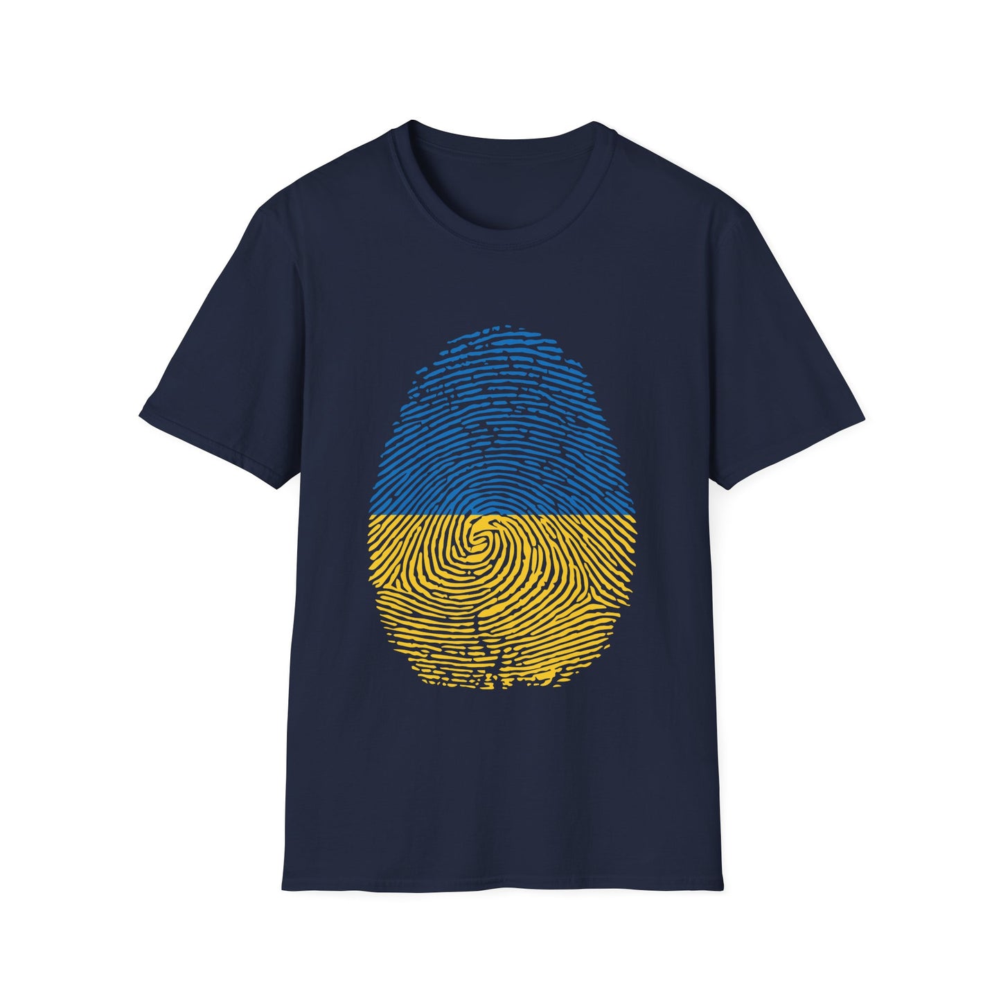 UKRAINE Fingerprint flag Soccer World Cup Fan T-Shirt (WOMEN)