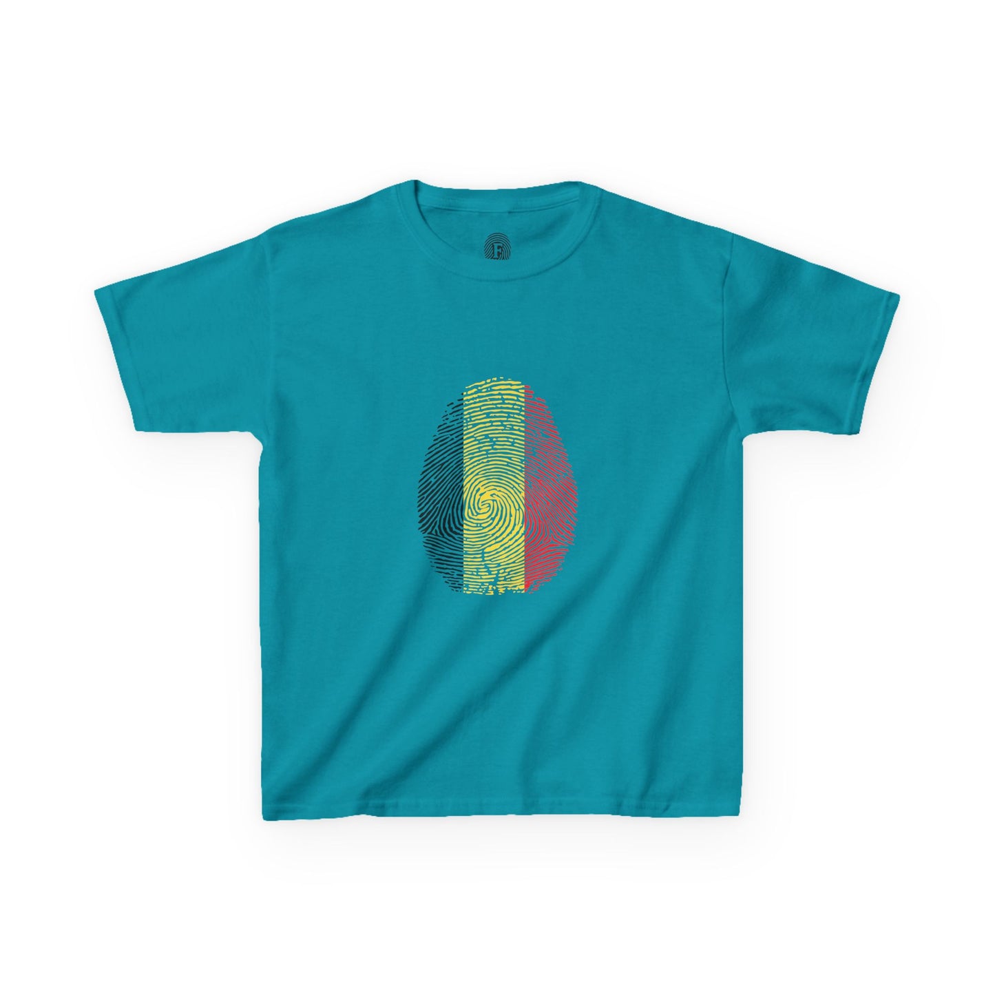 BELGIUM Fingerprint flag Soccer World Cup Fan T-Shirt (KIDS - UNISEX)
