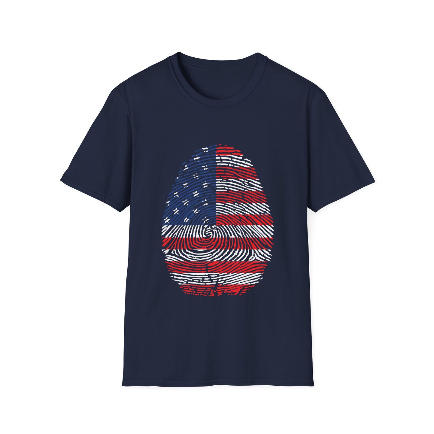 USA Fingerprint flag Soccer World Cup Fan T-Shirt (WOMEN)