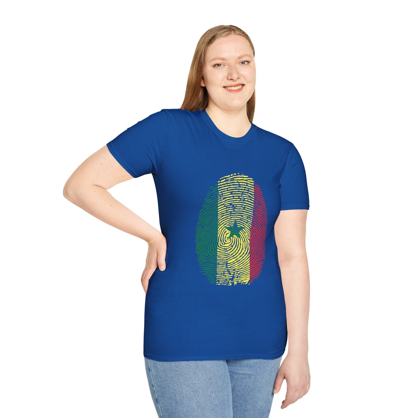 SENEGAL Fingerprint flag Soccer World Cup Fan T-Shirt (WOMEN)