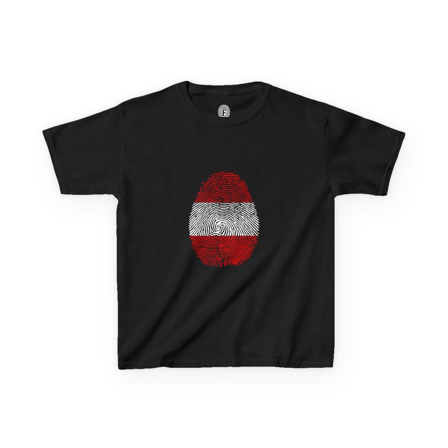 AUSTRIA Fingerprint flag Soccer World Cup Fan T-Shirt (KIDS - UNISEX)