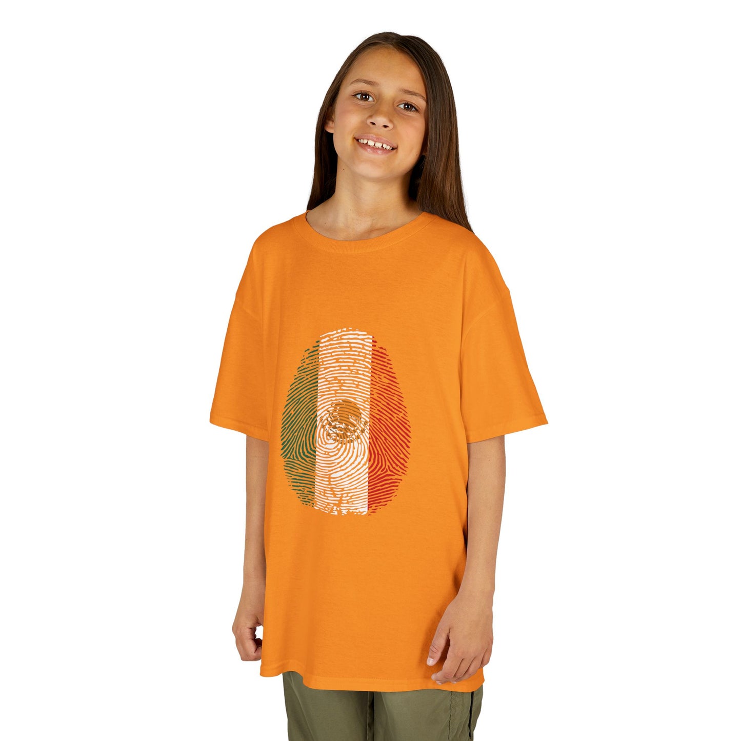 MEXICO Fingerprint flag Soccer World Cup Fan T-Shirt (KIDS - UNISEX)