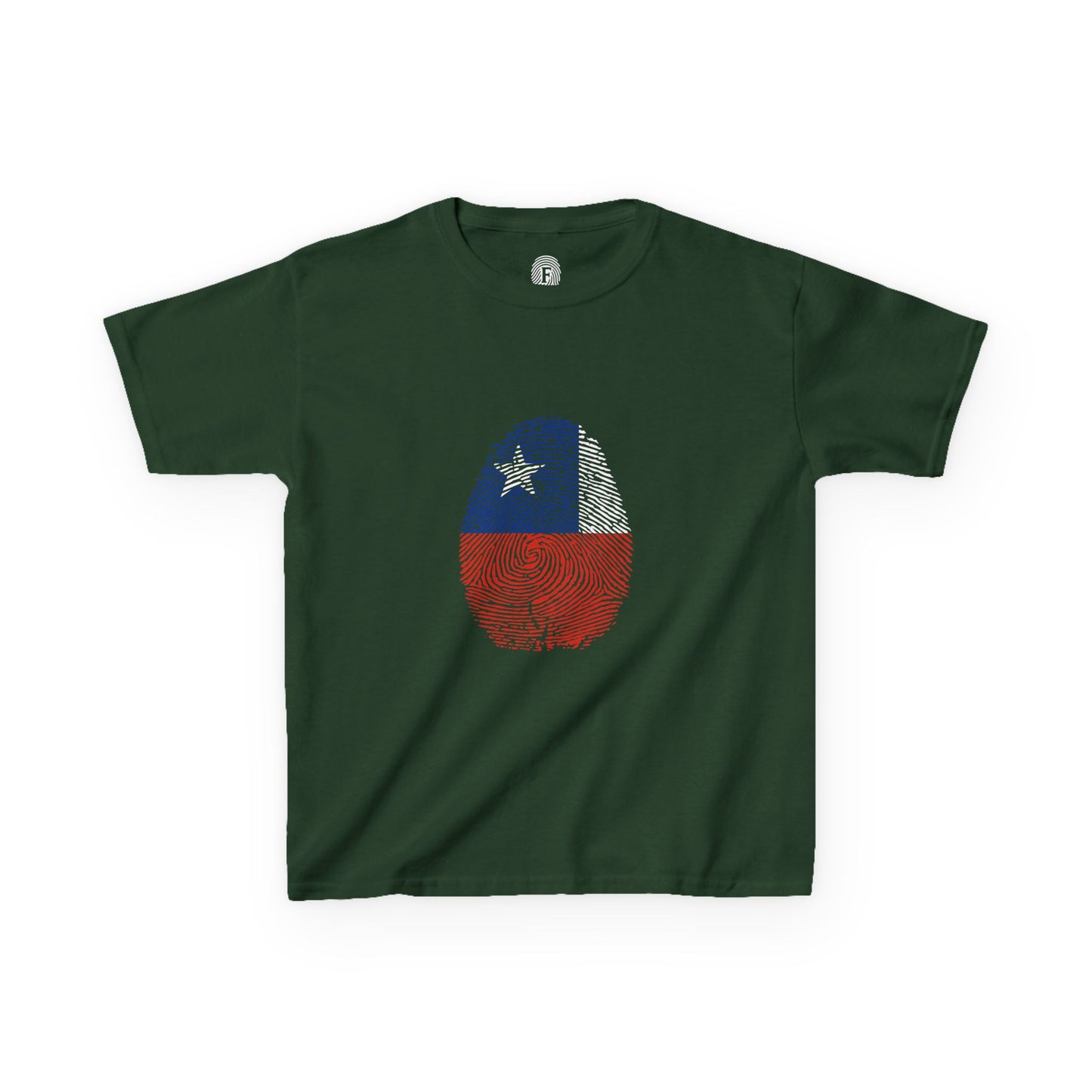 CHILE Fingerprint flag Soccer World Cup Fan T-Shirt (KIDS - UNISEX)