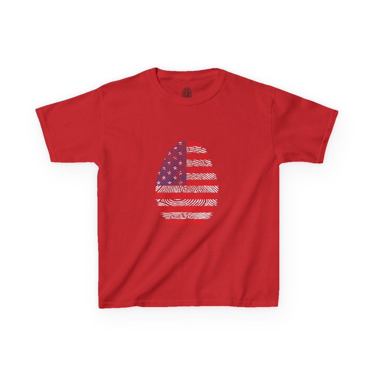 USA Fingerprint flag Soccer World Cup Fan T-Shirt (KIDS - UNISEX)