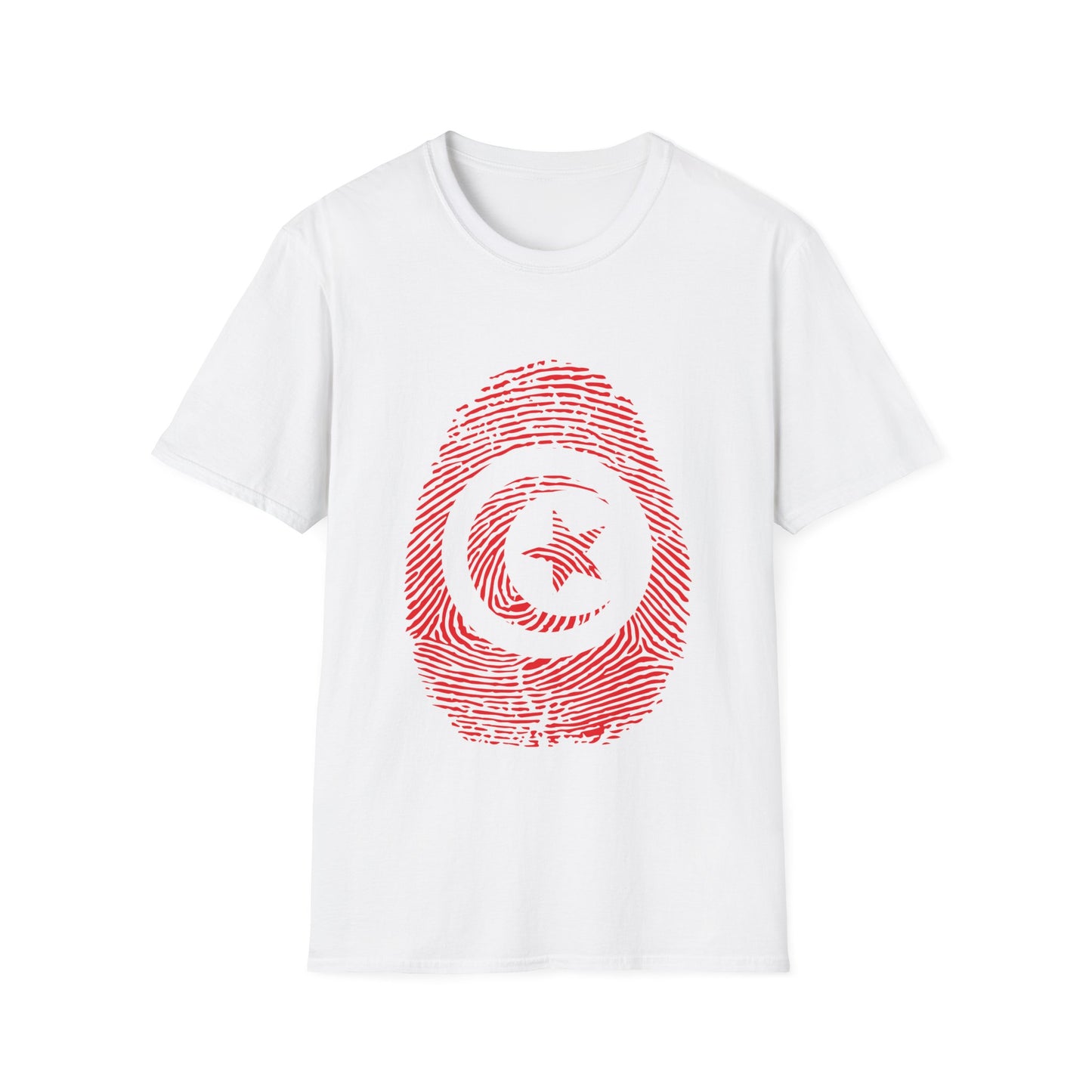 TUNISIA Fingerprint flag Soccer World Cup Fan T-Shirt (WOMEN)