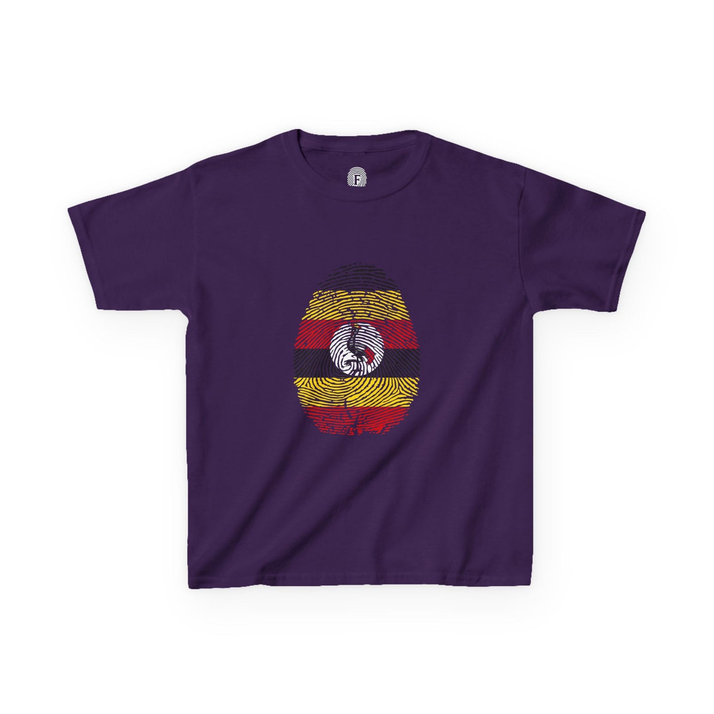 UGANDA Fingerprint flag Soccer World Cup Fan T-Shirt (KIDS - UNISEX)