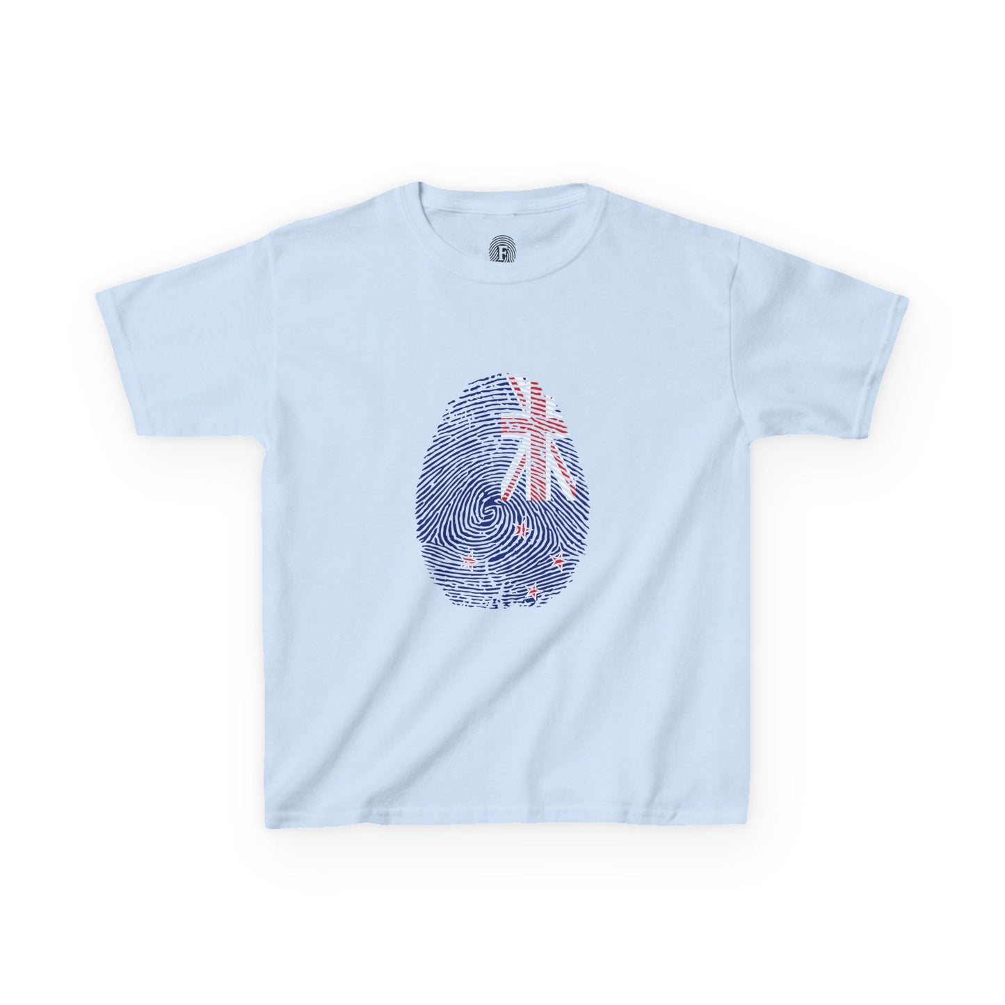 NEW ZEALAND Fingerprint flag Soccer World Cup Fan T-Shirt (KIDS - UNISEX)
