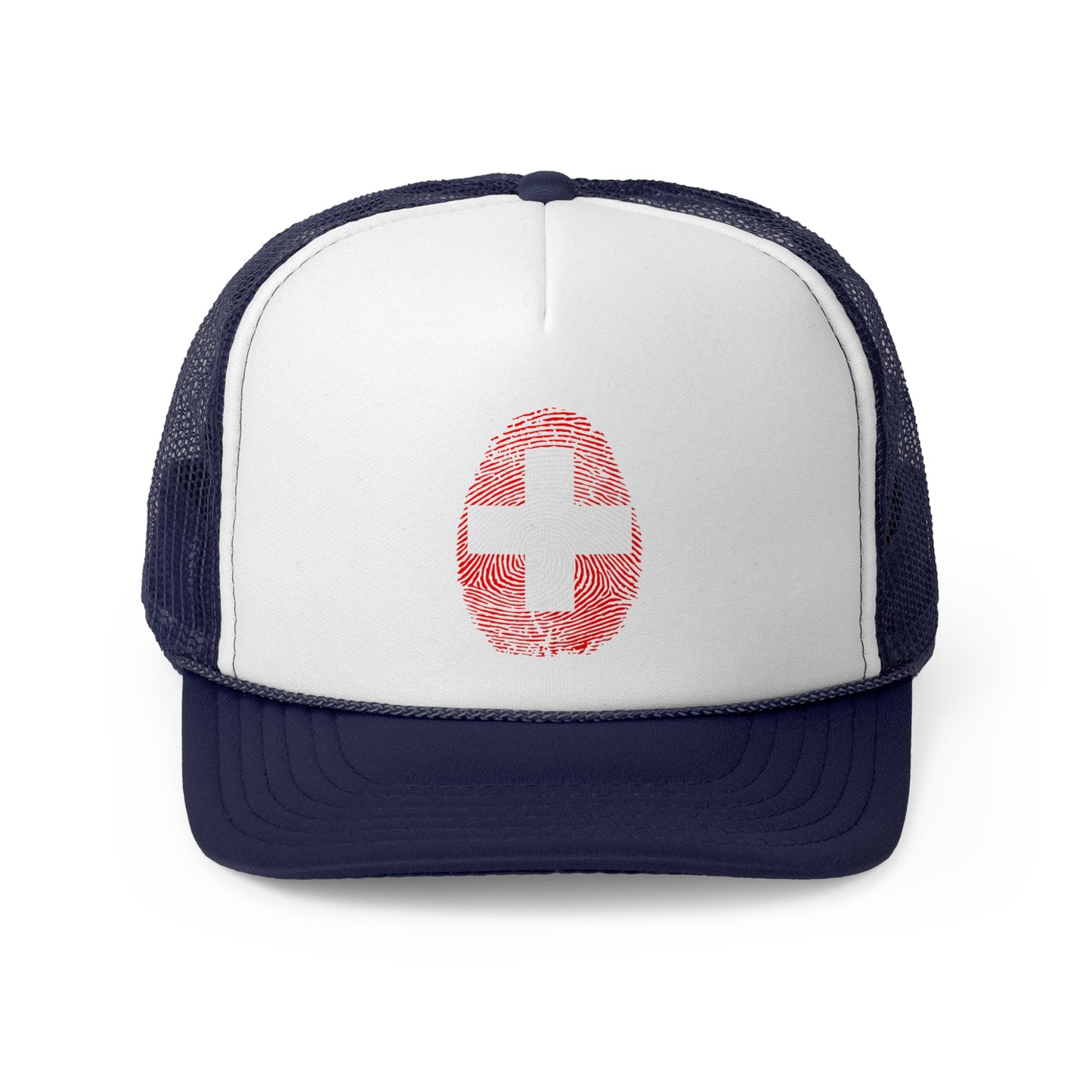 SWITZERLAND Fingerprint flag Soccer World Cup Fan Hat (UNISEX)
