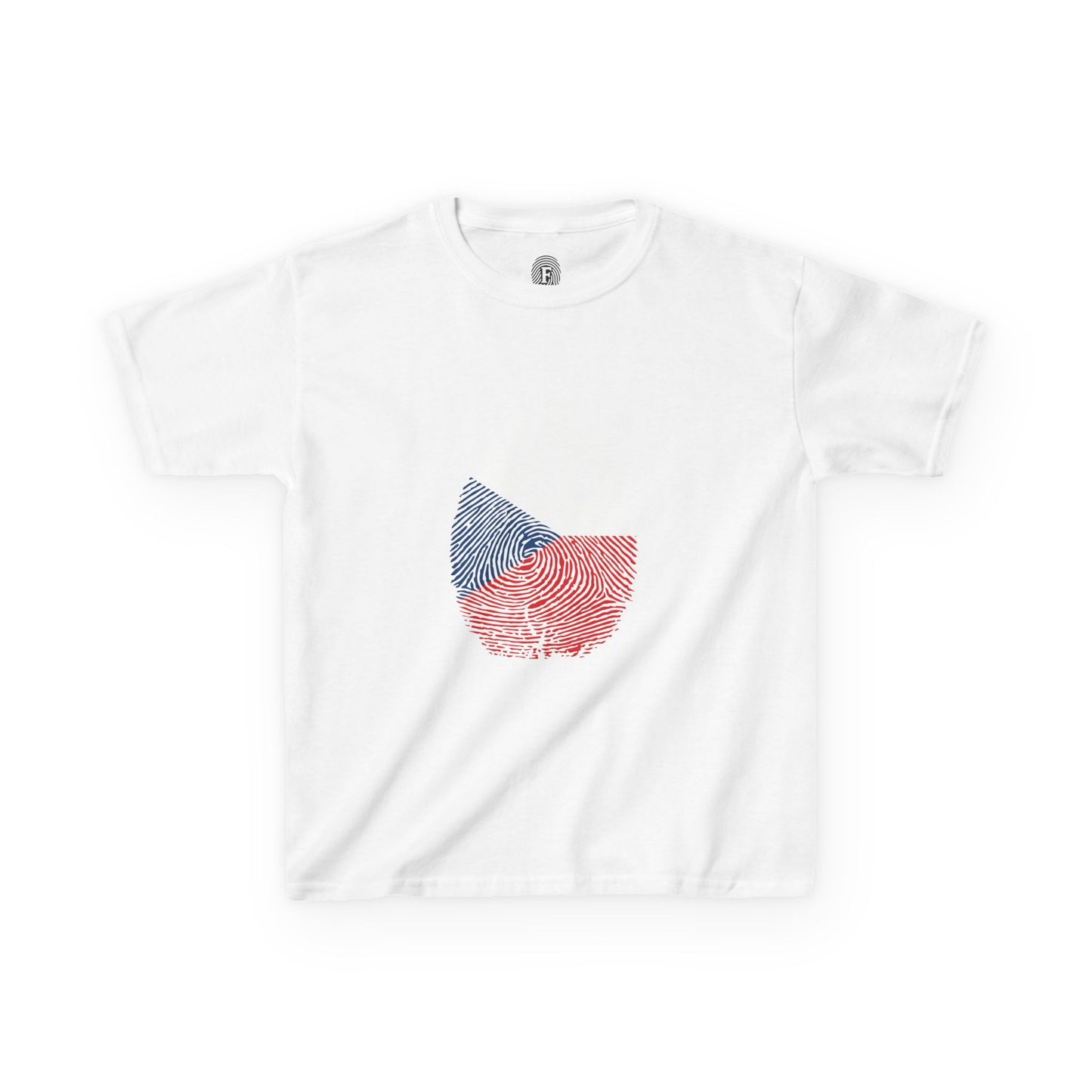 CZECHIA Fingerprint flag Soccer World Cup Fan T-Shirt (KIDS - UNISEX)