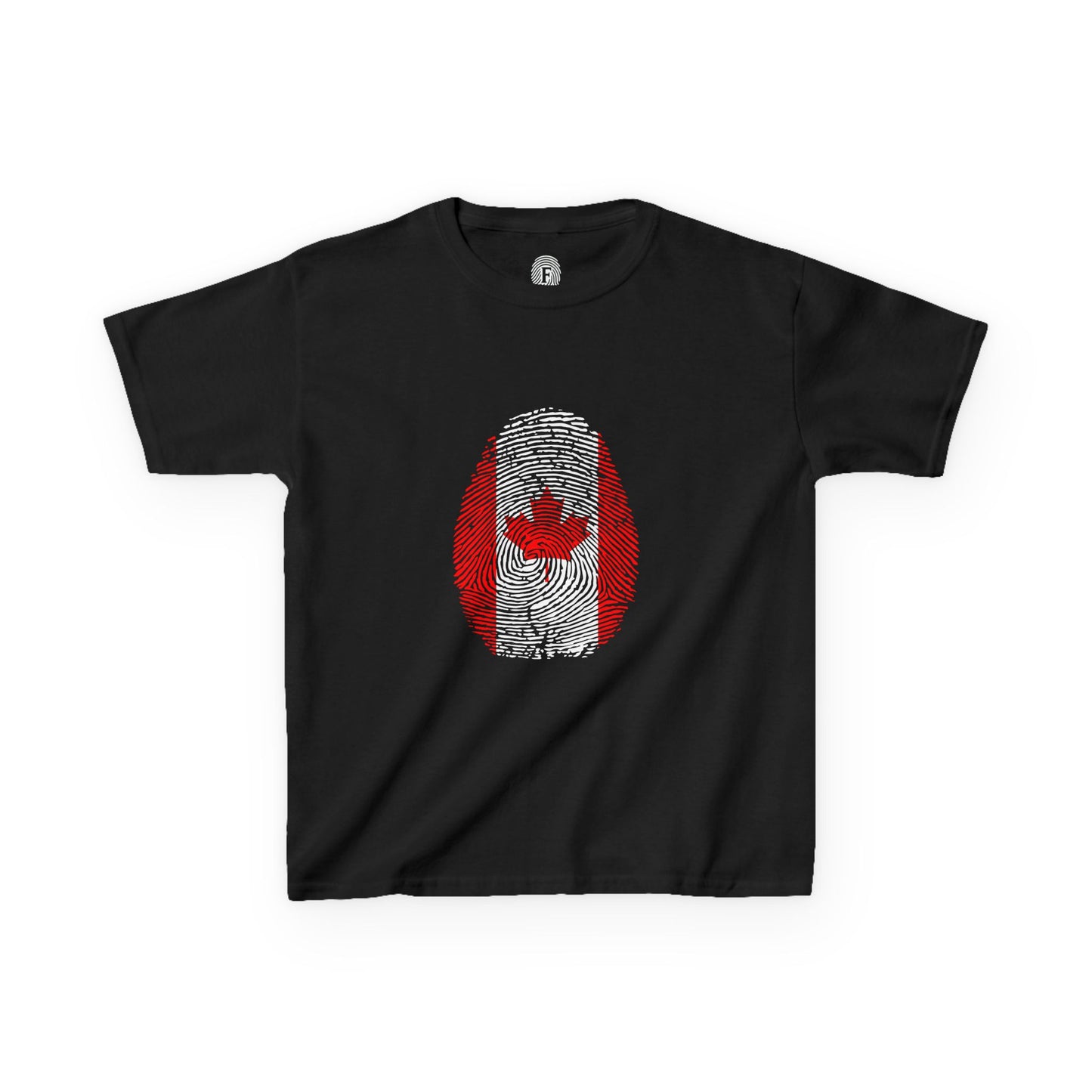 CANADA Fingerprint flag Soccer World Cup Fan T-Shirt (KIDS - UNISEX)