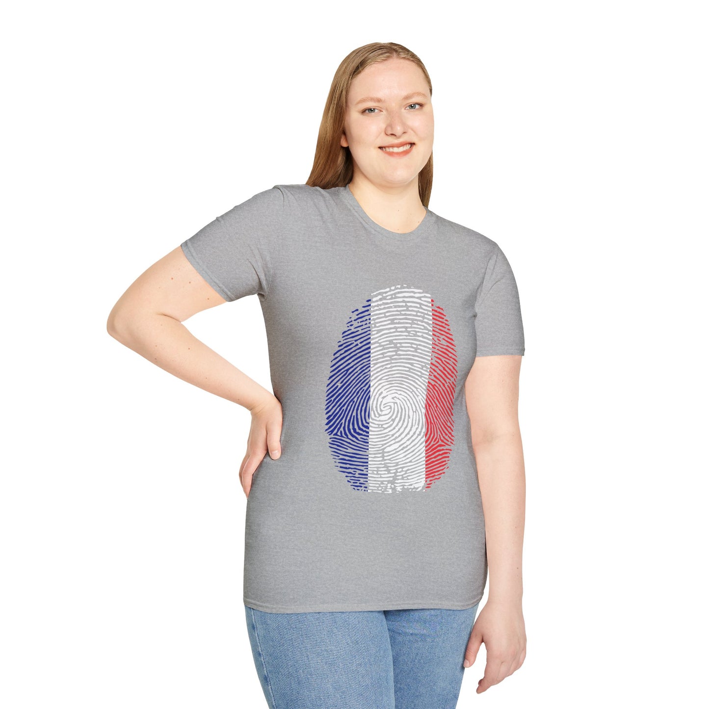 FRANCE Fingerprint flag Soccer World Cup Fan T-Shirt (WOMEN)