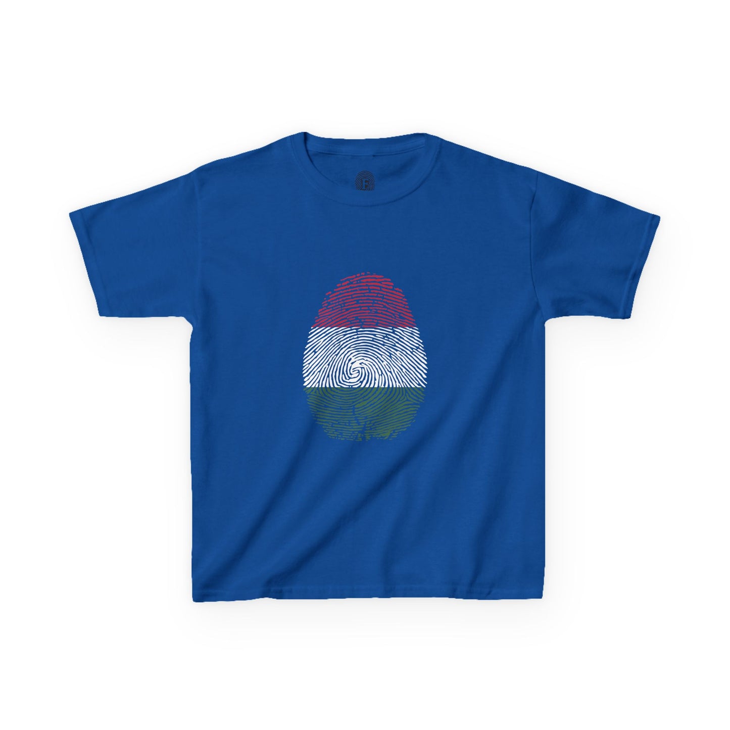 HUNGARY Fingerprint flag Soccer World Cup Fan T-Shirt (KIDS - UNISEX)