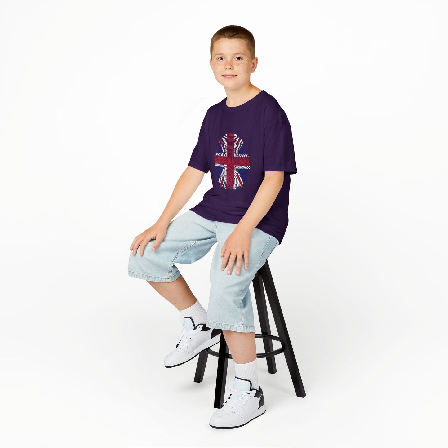 UK Fingerprint flag Soccer World Cup Fan T-Shirt (KIDS - UNISEX)