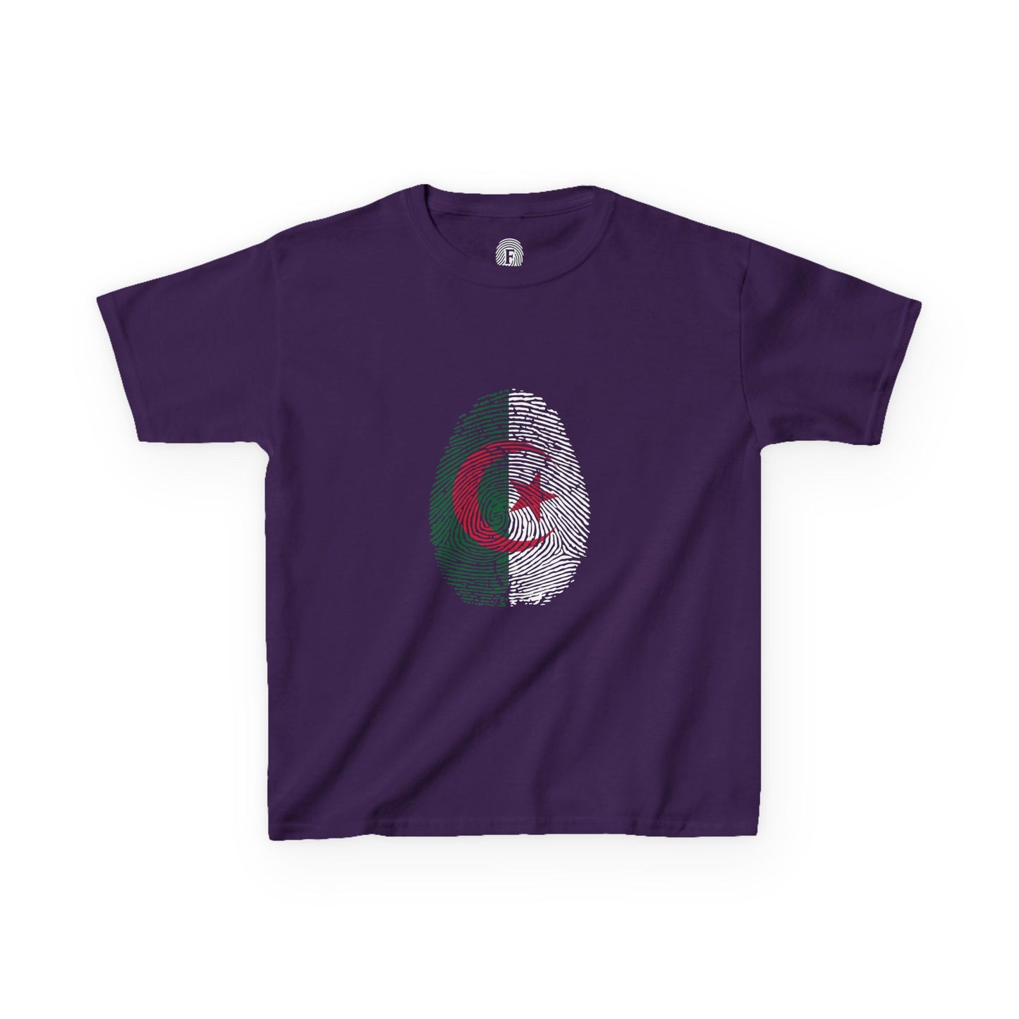 ALGERIA Fingerprint flag Soccer World Cup Fan T-Shirt (KIDS - UNISEX)