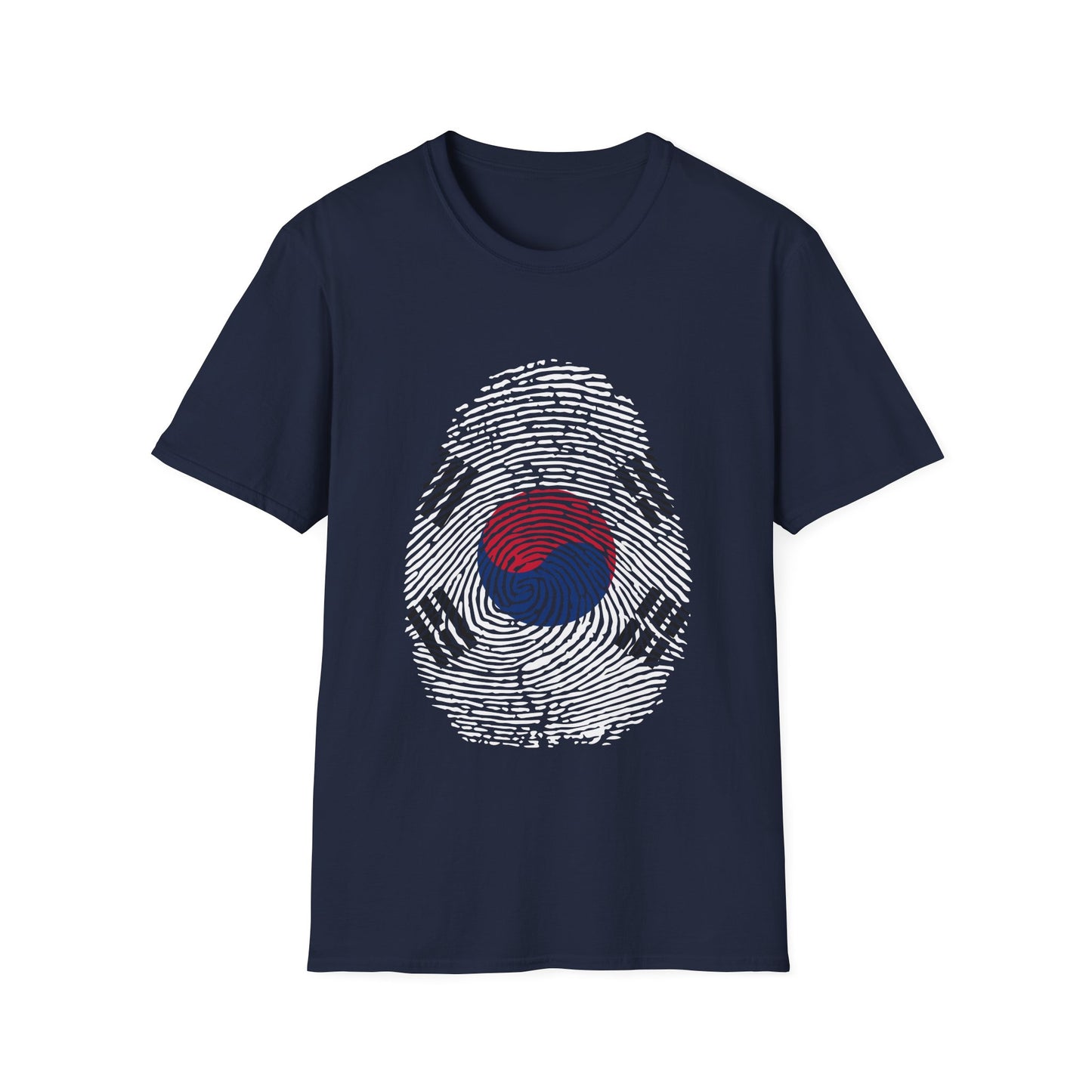 SOUTH KOREA Fingerprint flag Soccer World Cup Fan T-Shirt (MEN)