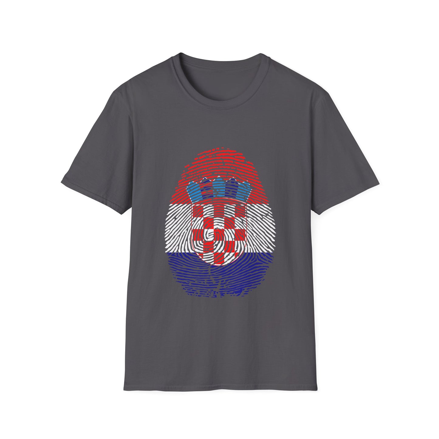 CROATIA Fingerprint flag Soccer World Cup Fan T-Shirt (MEN)