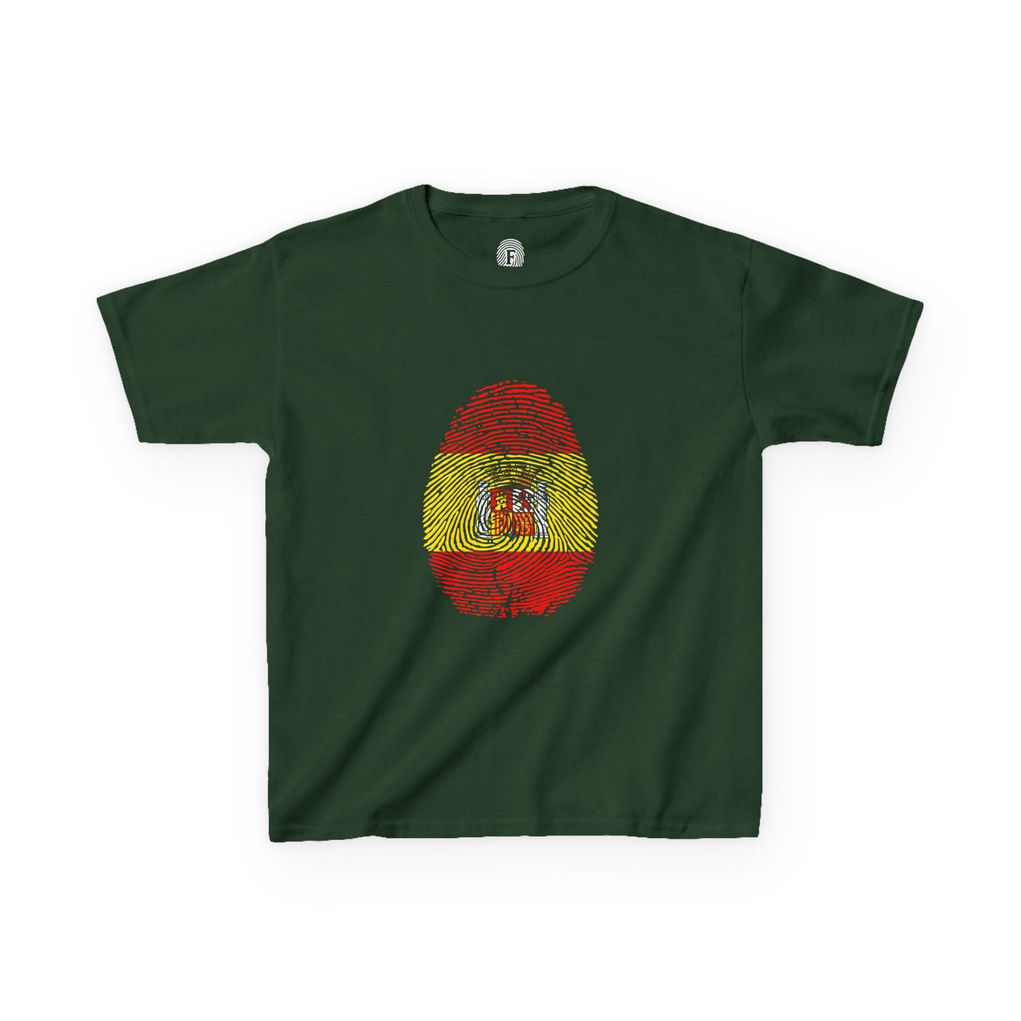 SPAIN Fingerprint flag Soccer World Cup Fan T-Shirt (KIDS - UNISEX)