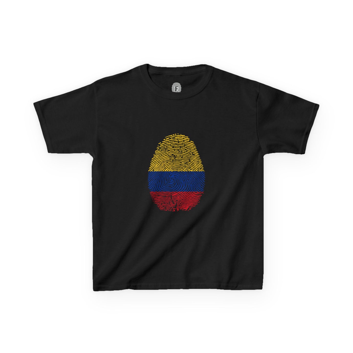 COLOMBIA Fingerprint flag Soccer World Cup Fan T-Shirt (KIDS - UNISEX)