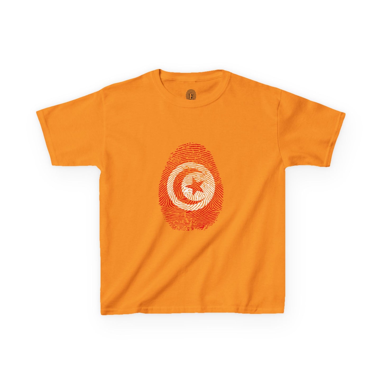 TUNISIA Fingerprint flag Soccer World Cup Fan T-Shirt (KIDS - UNISEX)