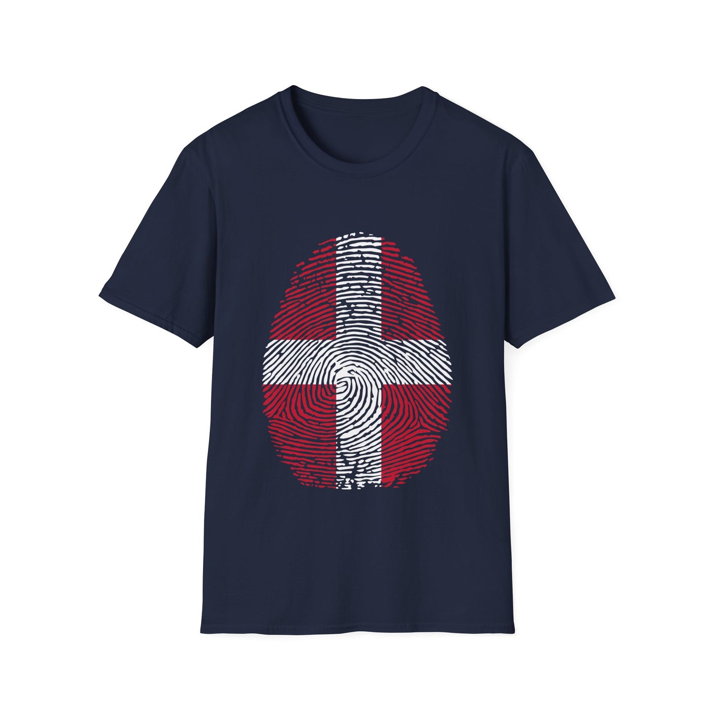 DENMARK Fingerprint flag Soccer World Cup Fan T-Shirt (WOMEN)