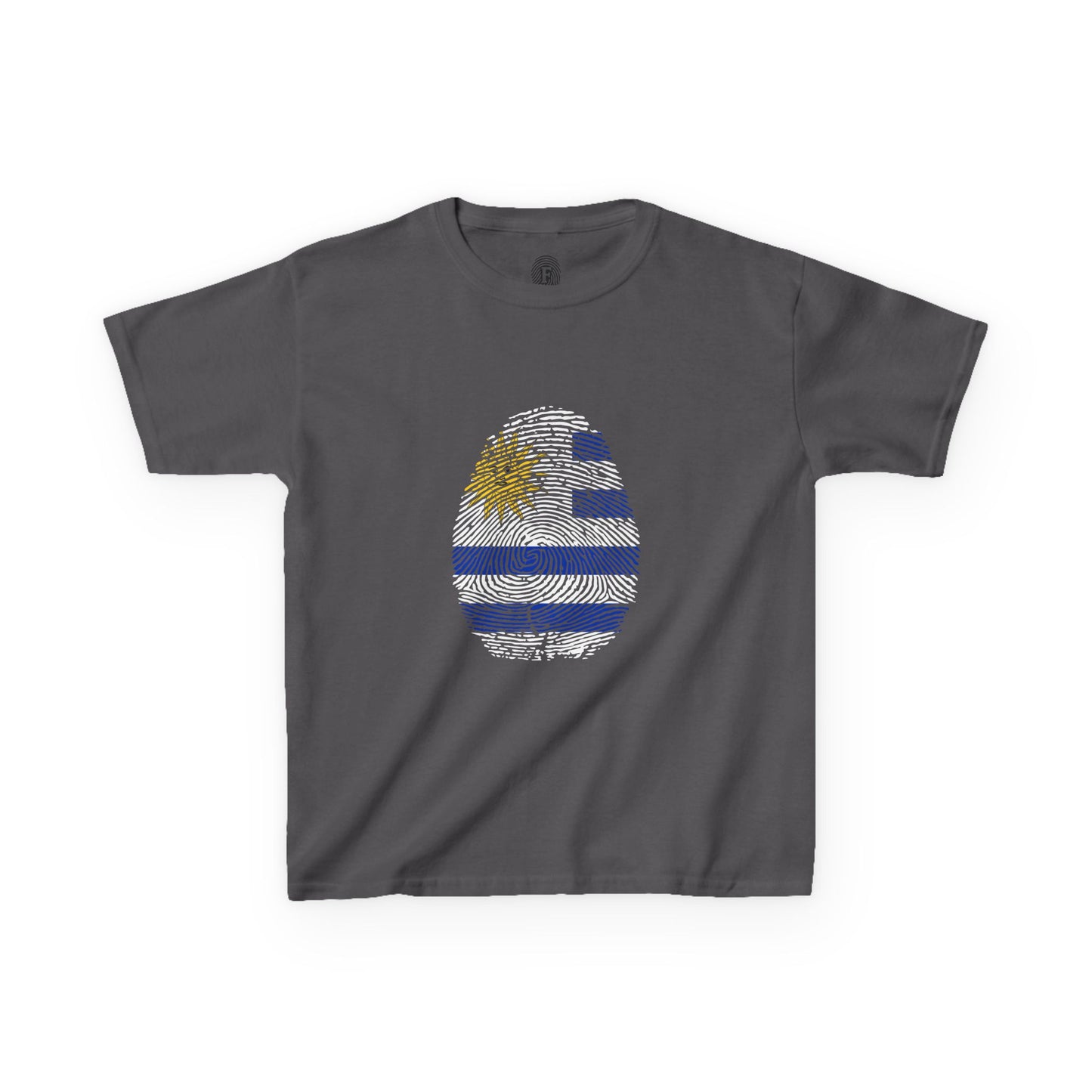 URUGUAY Fingerprint flag Soccer World Cup Fan T-Shirt (KIDS - UNISEX)