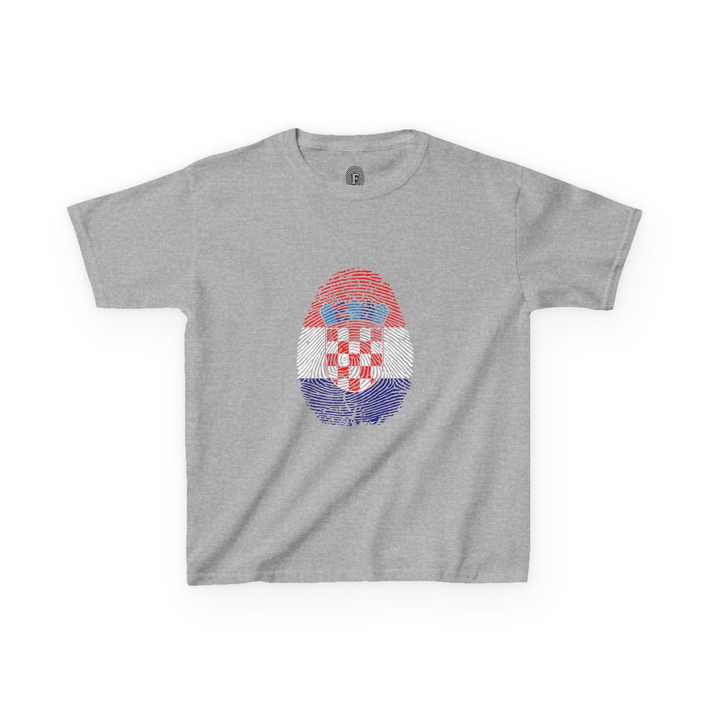 CROATIA Fingerprint flag Soccer World Cup Fan T-Shirt (KIDS - UNISEX)