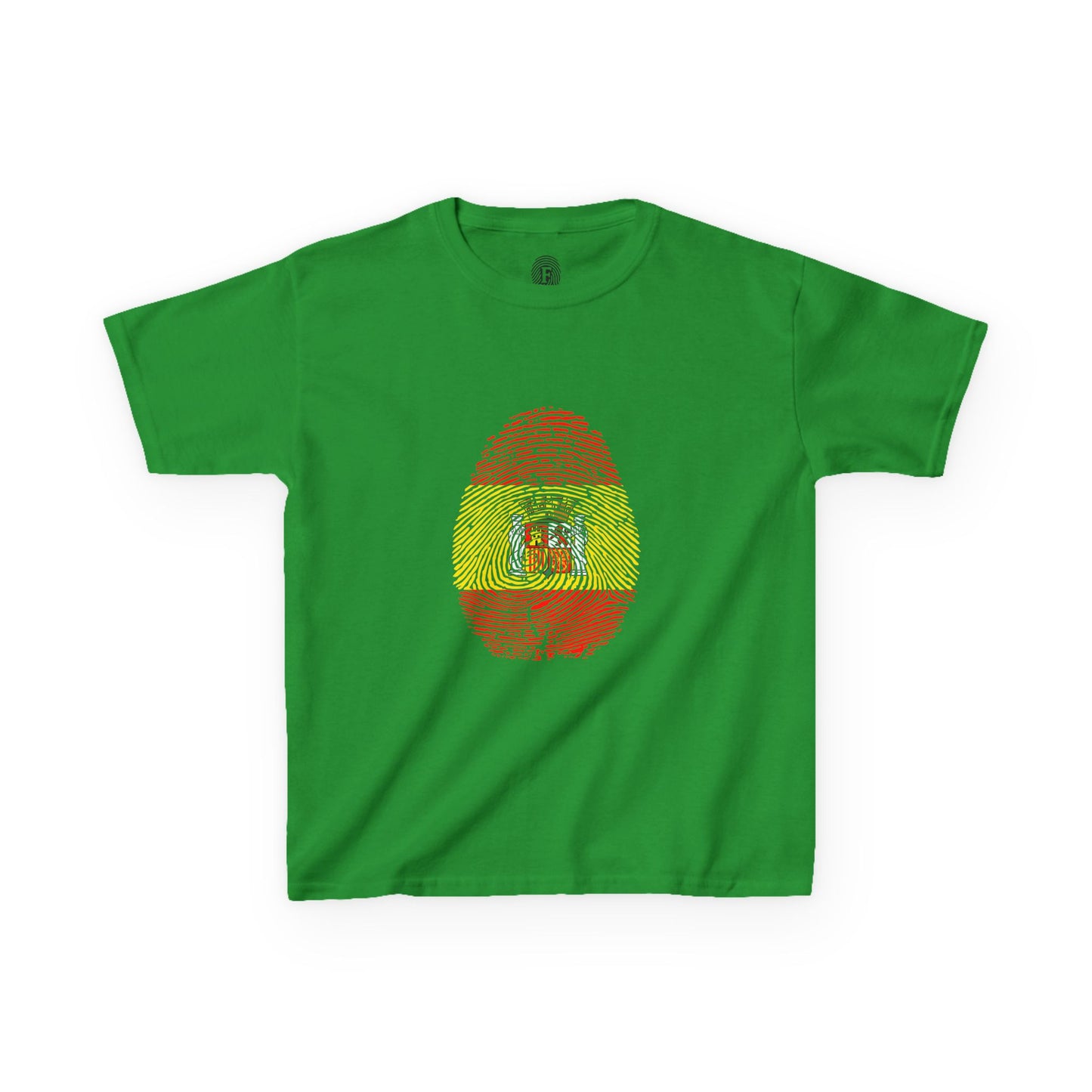 SPAIN Fingerprint flag Soccer World Cup Fan T-Shirt (KIDS - UNISEX)