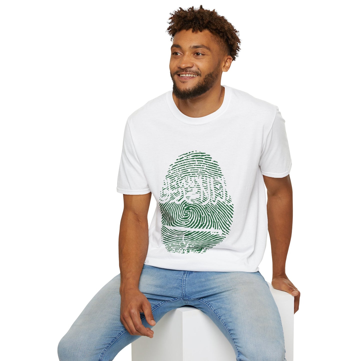 SAUDI ARABIA Fingerprint flag Soccer World Cup Fan T-Shirt (MEN)