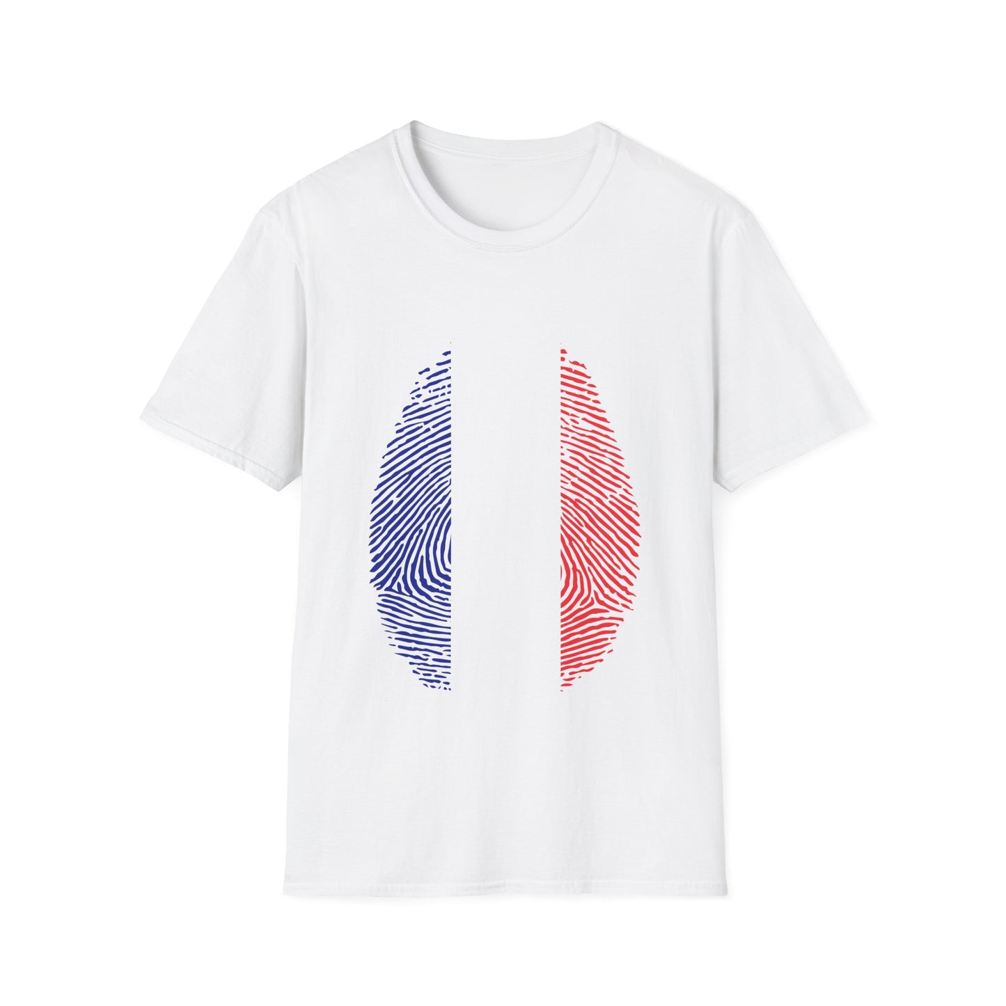 FRANCE Fingerprint flag Soccer World Cup Fan T-Shirt (MEN)