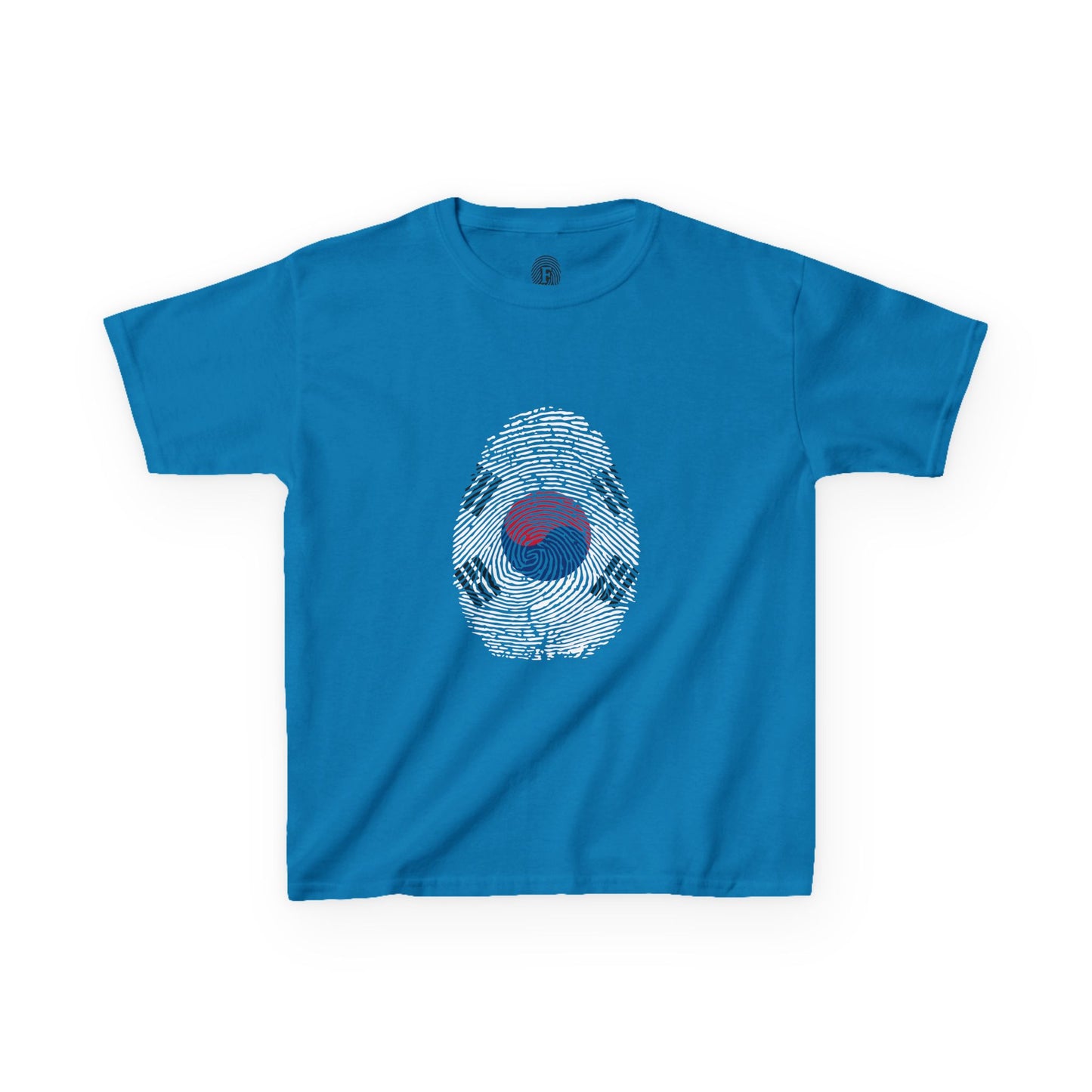 SOUTH KOREA Fingerprint flag Soccer World Cup Fan T-Shirt (KIDS - UNISEX)