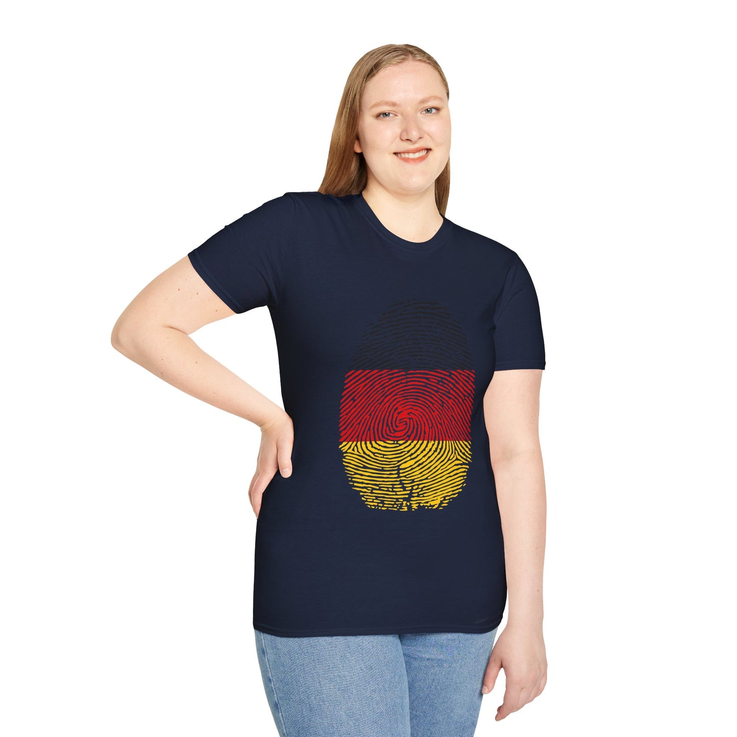 GERMANY Fingerprint flag Soccer World Cup Fan T-Shirt (WOMEN)