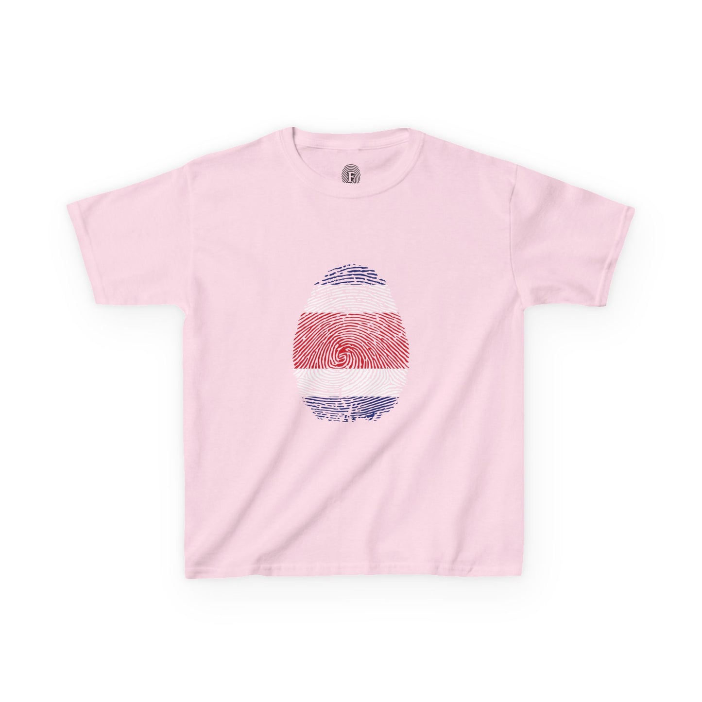 COSTA RICA Fingerprint flag Soccer World Cup Fan T-Shirt (KIDS - UNISEX)