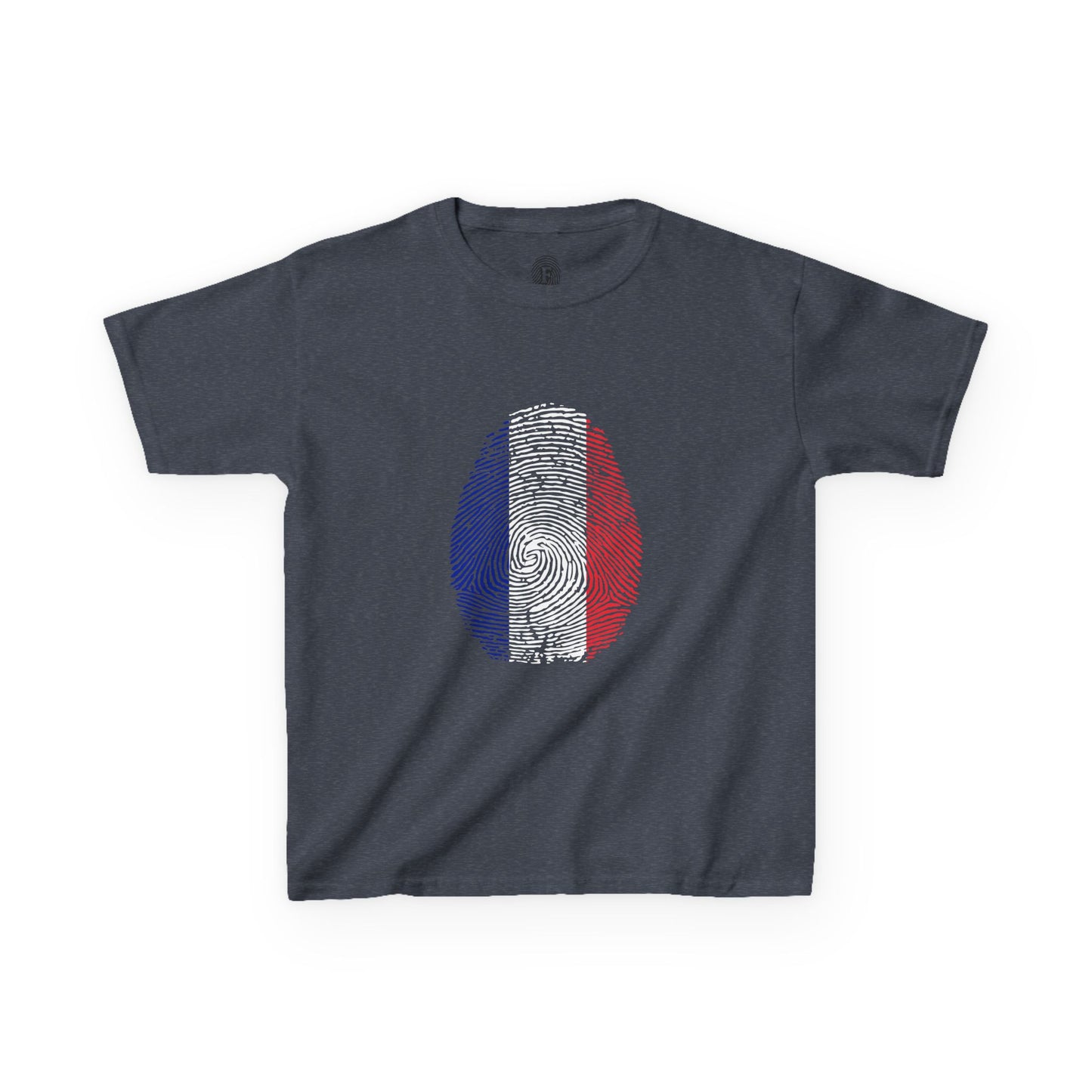 FRANCE Fingerprint flag Soccer World Cup Fan T-Shirt (KIDS - UNISEX)