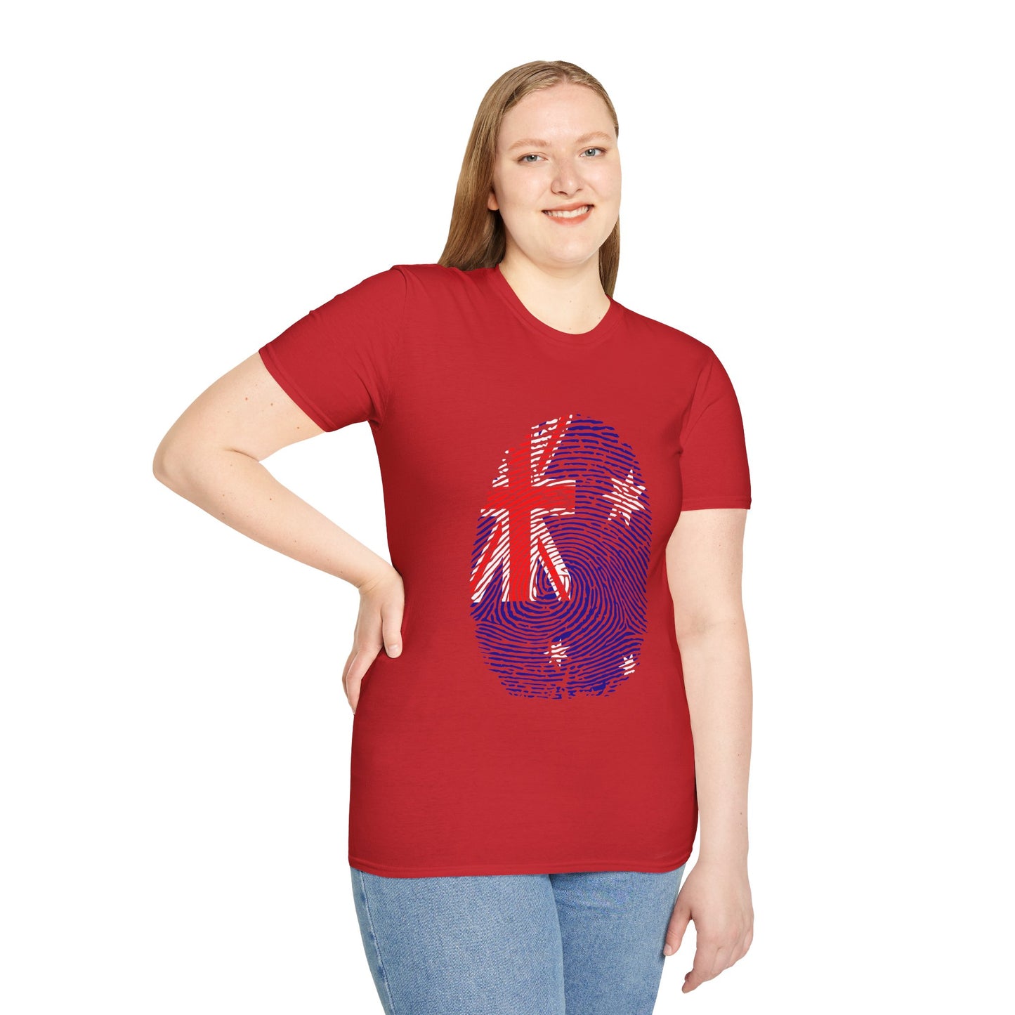 AUSTRALIA Fingerprint flag Soccer World Cup Fan T-Shirt (WOMEN)