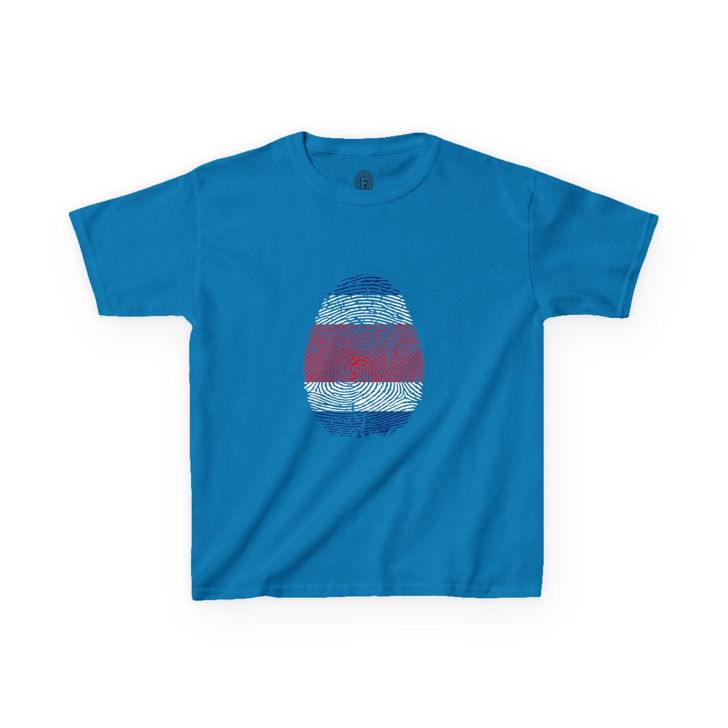 COSTA RICA Fingerprint flag Soccer World Cup Fan T-Shirt (KIDS - UNISEX)