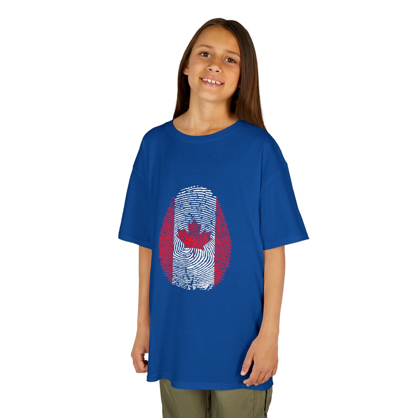 CANADA Fingerprint flag Soccer World Cup Fan T-Shirt (KIDS - UNISEX)