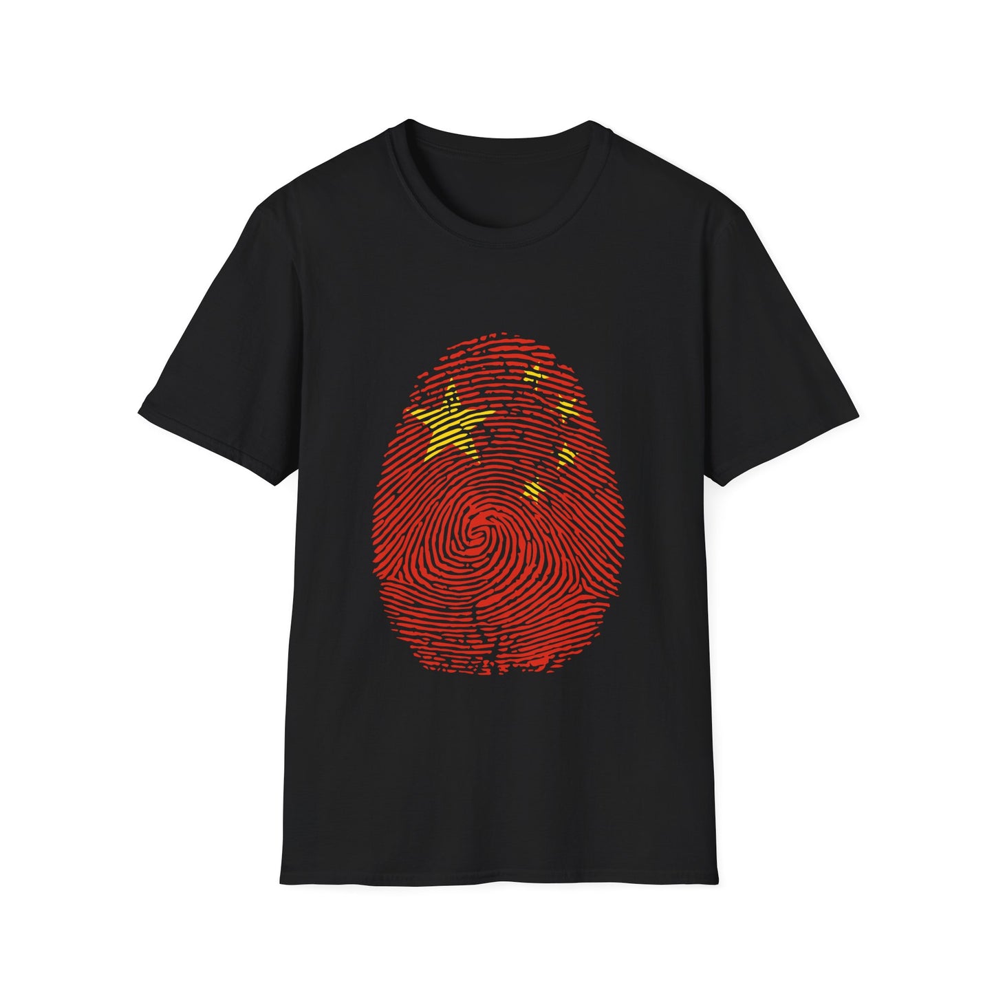 CHINA Fingerprint flag Soccer World Cup Fan T-Shirt (MEN)