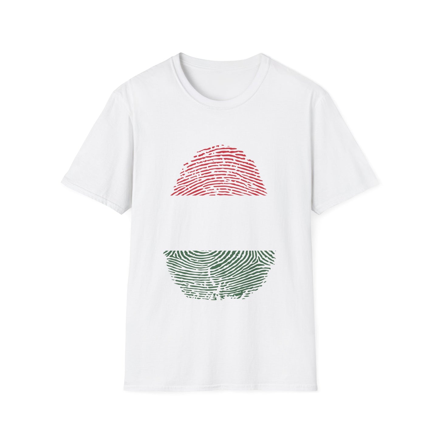 HUNGARY Fingerprint flag Soccer World Cup Fan T-Shirt (MEN)