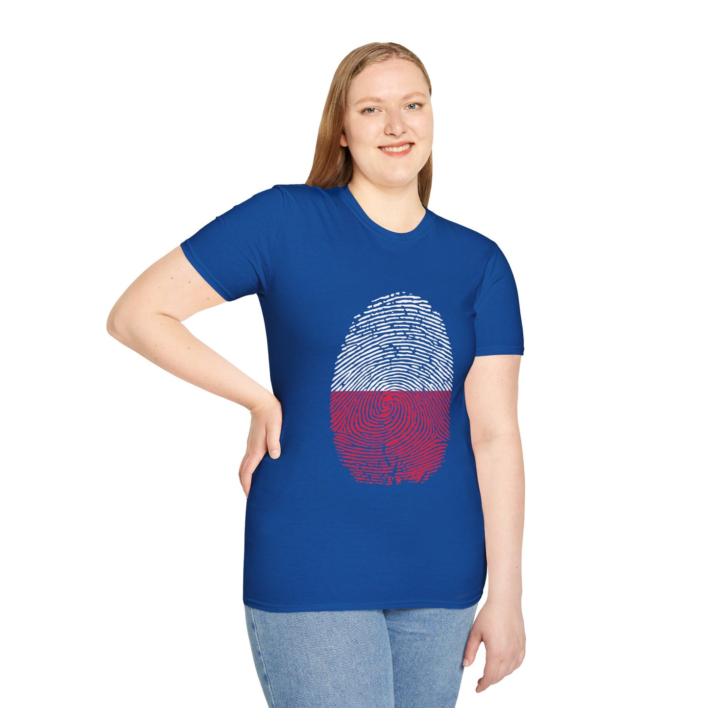 POLAND Fingerprint flag Soccer World Cup Fan T-Shirt (WOMEN)