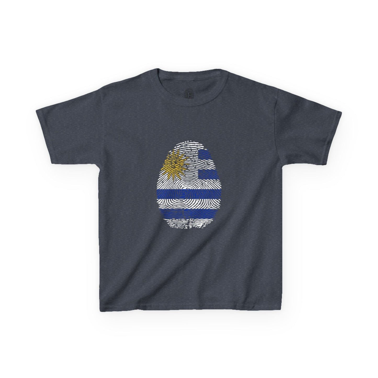 URUGUAY Fingerprint flag Soccer World Cup Fan T-Shirt (KIDS - UNISEX)