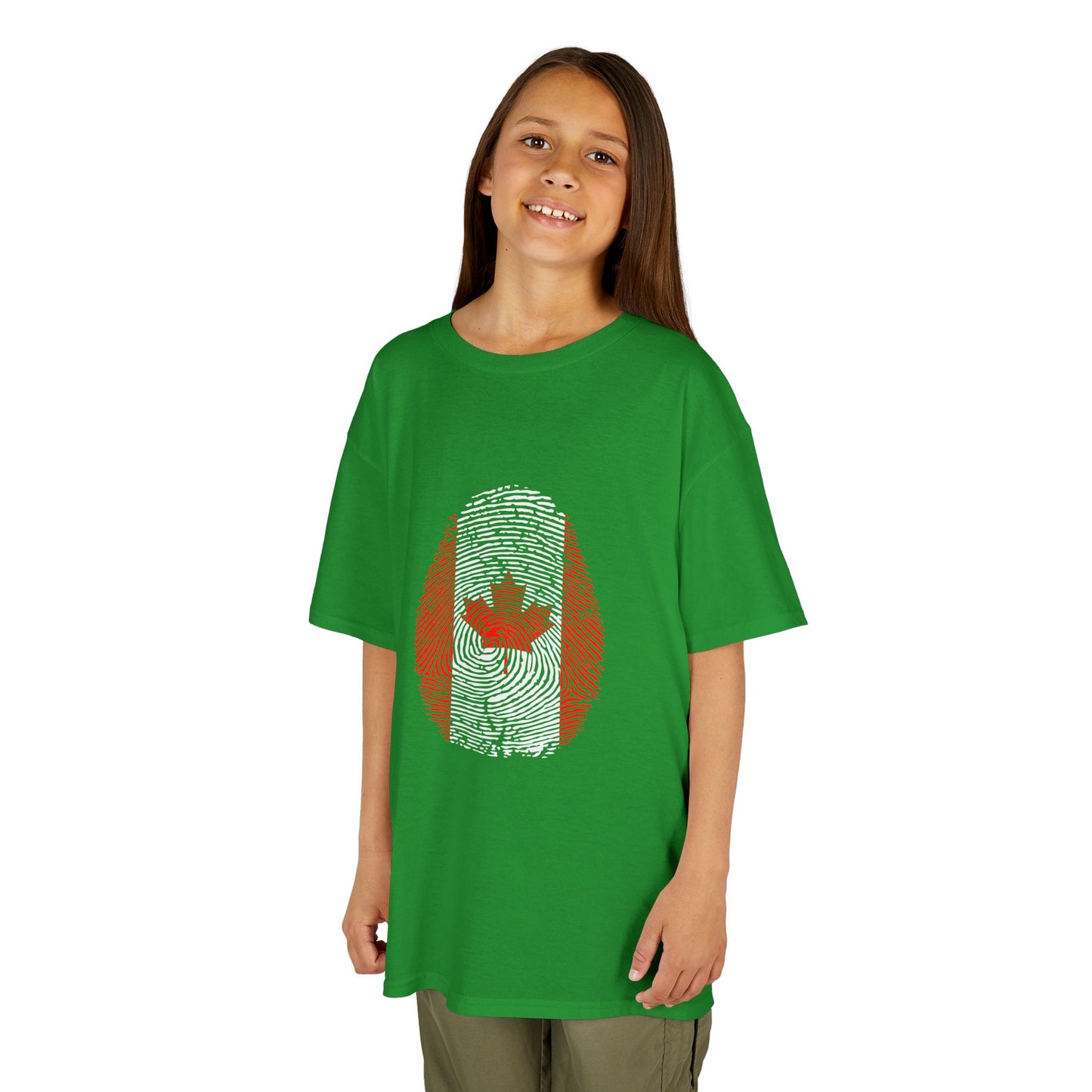 CANADA Fingerprint flag Soccer World Cup Fan T-Shirt (KIDS - UNISEX)