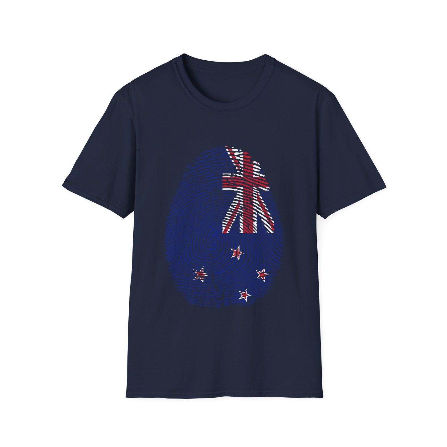 NEW ZEALAND Fingerprint flag Soccer World Cup Fan T-Shirt (WOMEN)