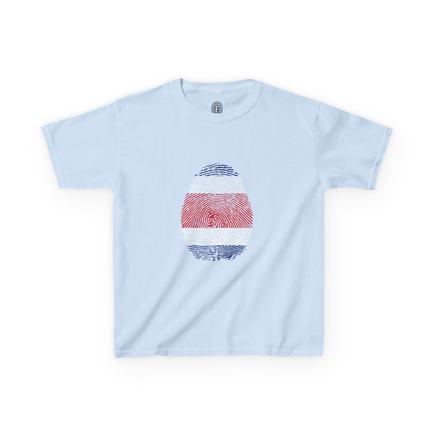 COSTA RICA Fingerprint flag Soccer World Cup Fan T-Shirt (KIDS - UNISEX)