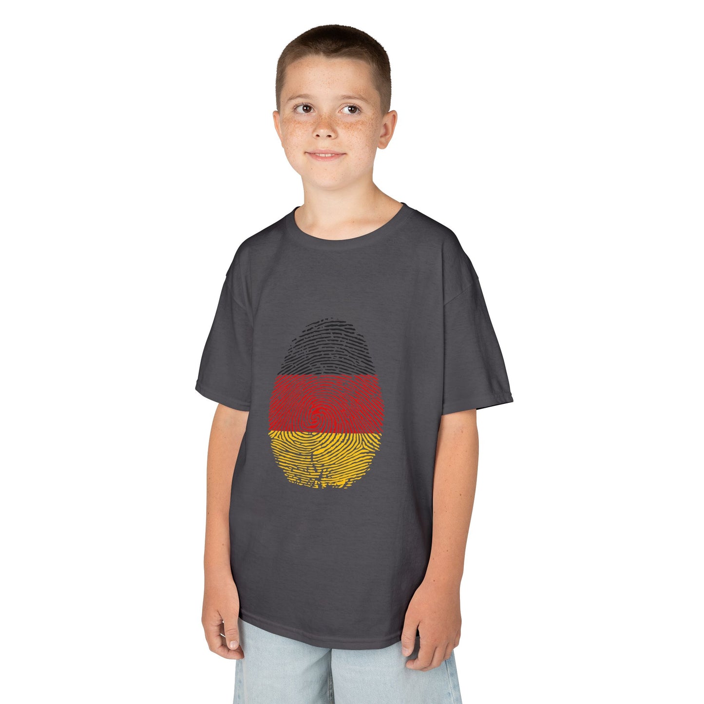 GERMANY Fingerprint flag Soccer World Cup Fan T-Shirt (KIDS - UNISEX)
