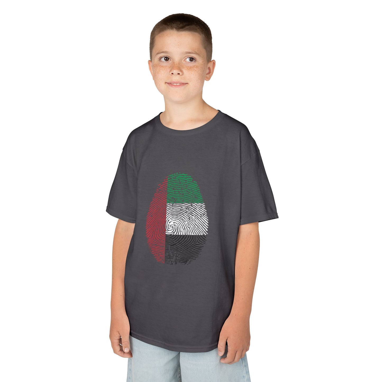 UAE Fingerprint flag Soccer World Cup Fan T-Shirt (KIDS - UNISEX)