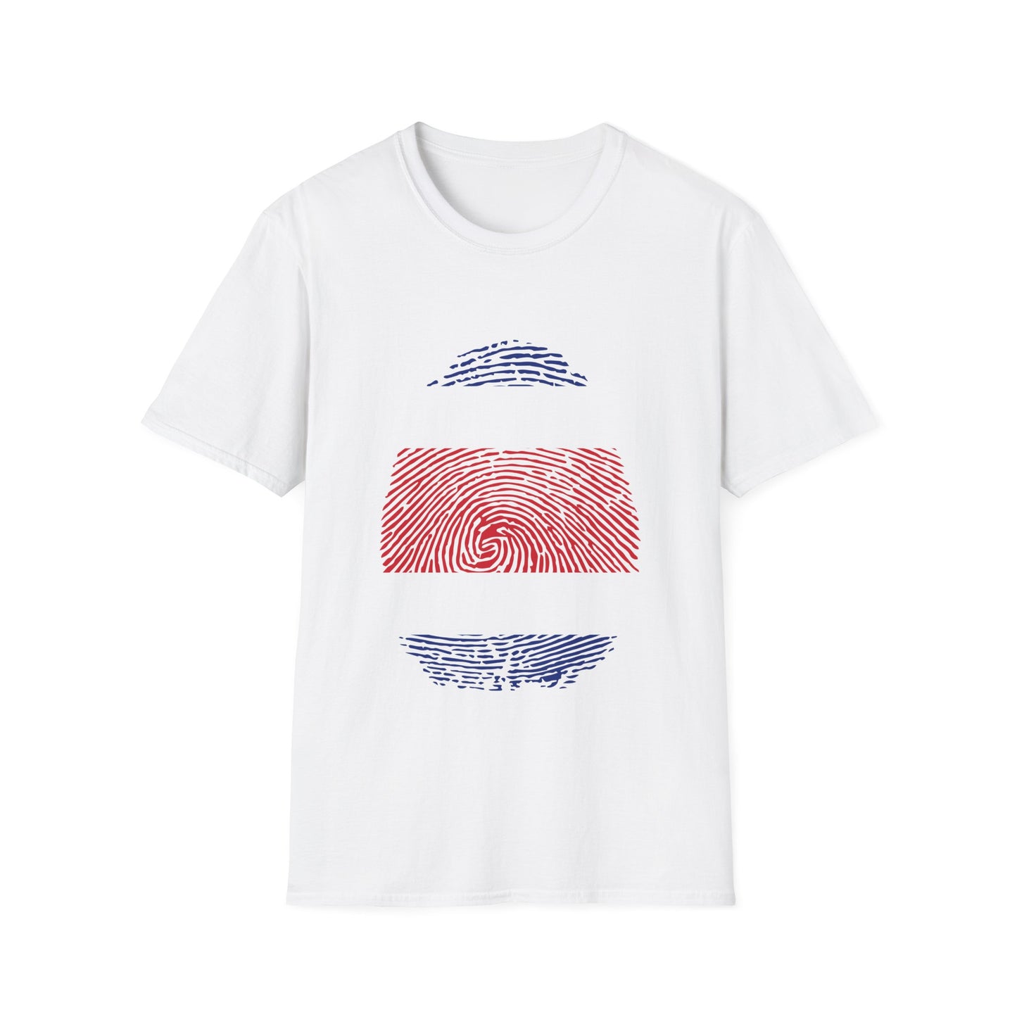 COSTA RICA Fingerprint flag Soccer World Cup Fan T-Shirt (WOMEN)