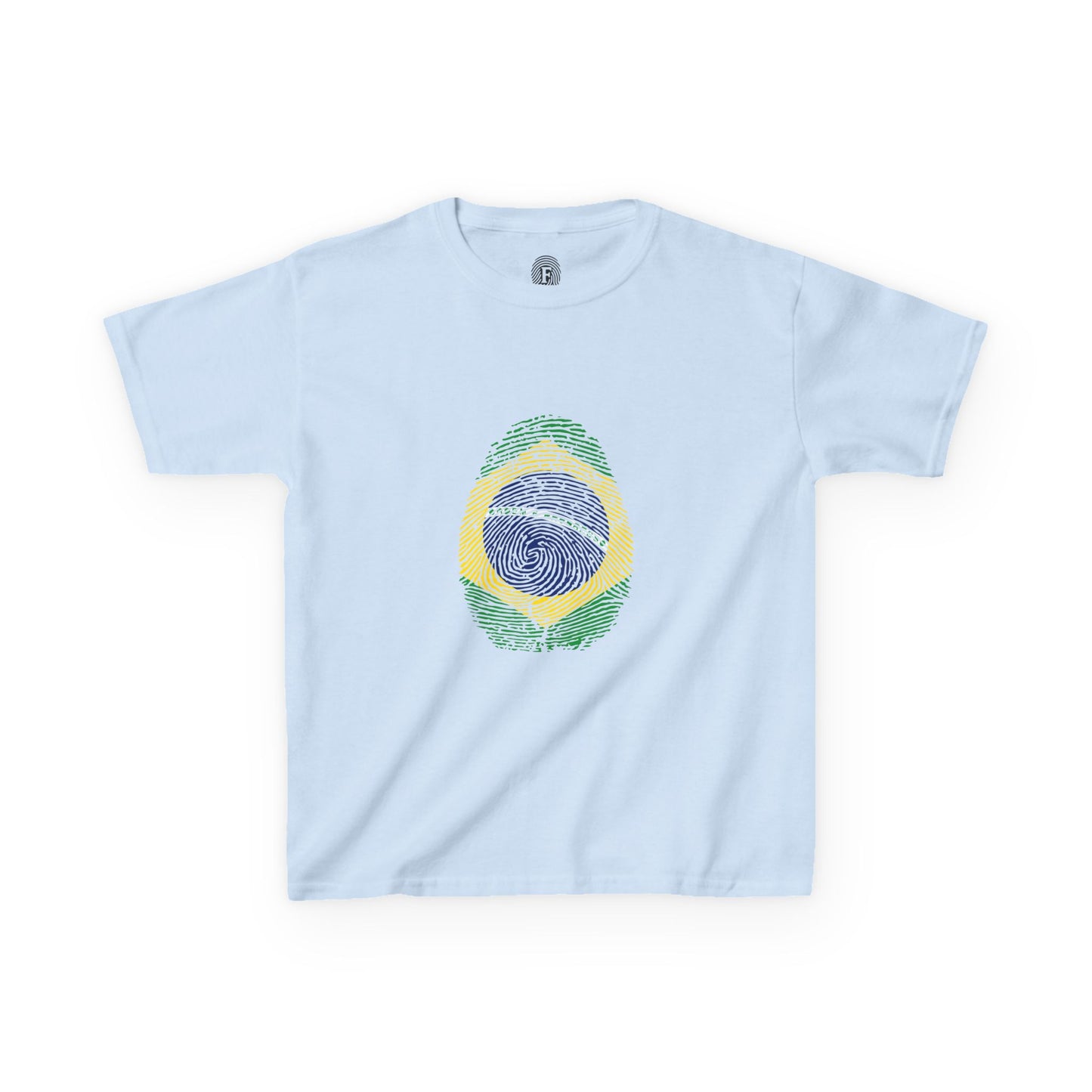 BRAZIL Fingerprint flag Soccer World Cup Fan T-Shirt (KIDS - UNISEX)