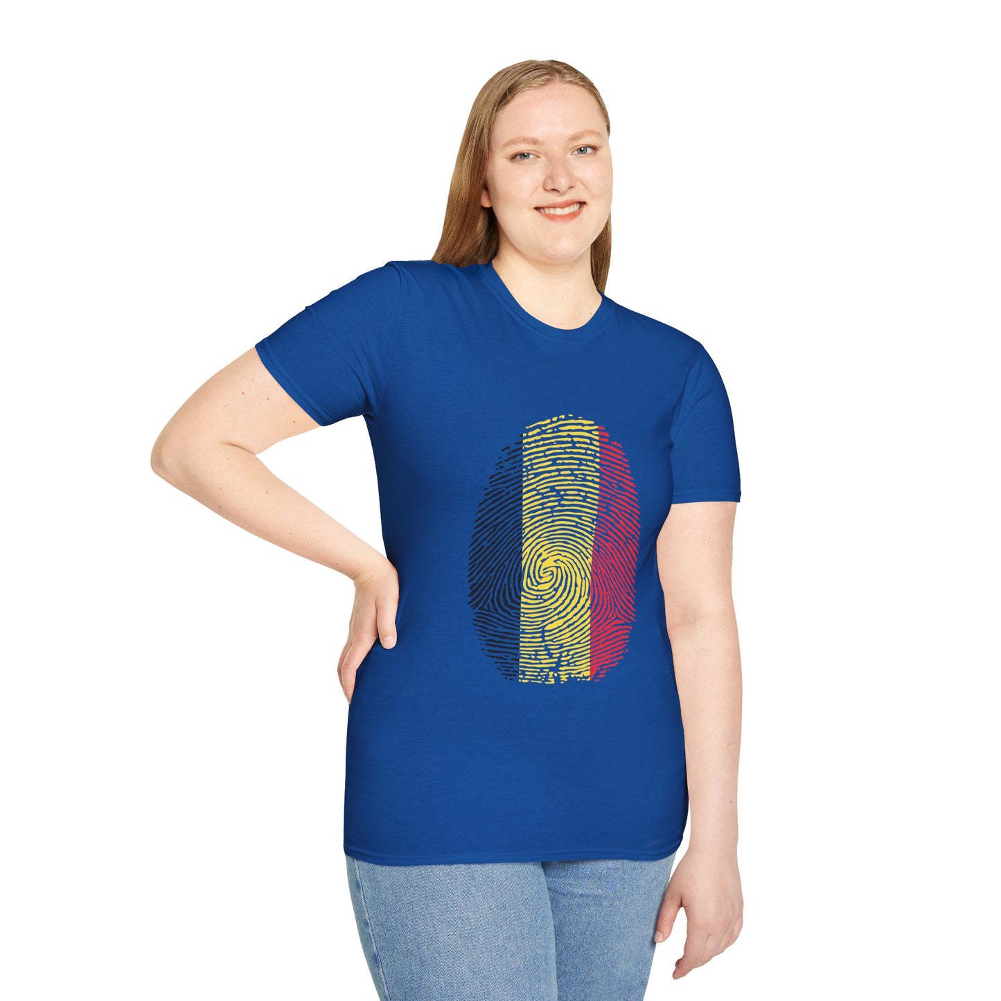 BELGIUM Fingerprint flag Soccer World Cup Fan T-Shirt (WOMEN)